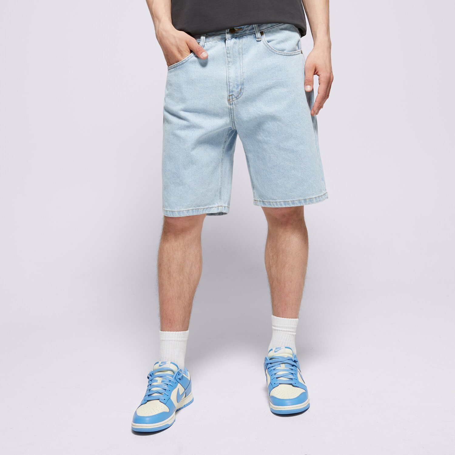 Muške kratke hlače PROSTO KRATKE HLAČE JEANS SHORTS BAGGY SHIZZO KL251MPAN7041 plava