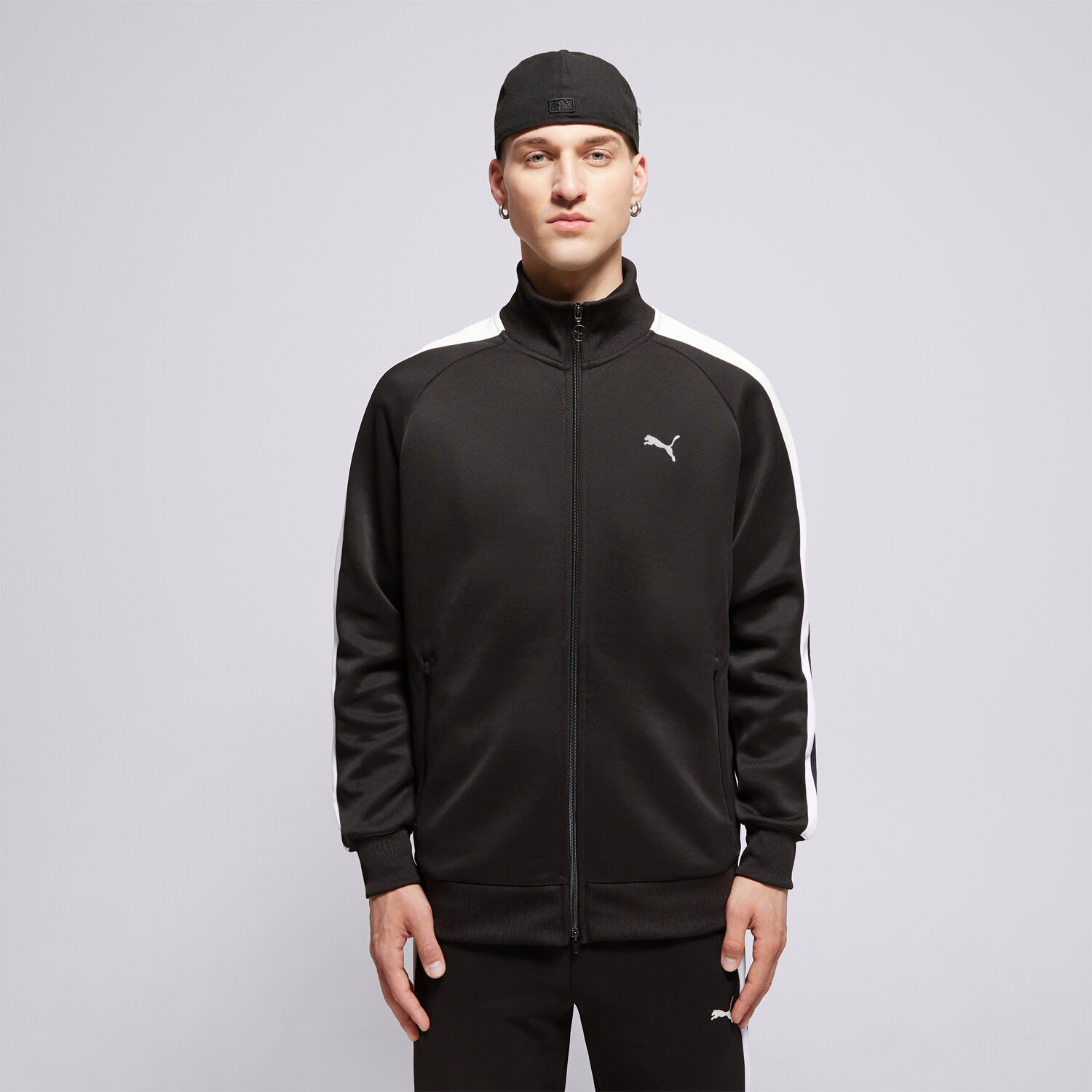 Muške dukserice PUMA VESTA RASKOPČANA T7 ALWAYS ON TRACK JACKET DK 629587 01 crna