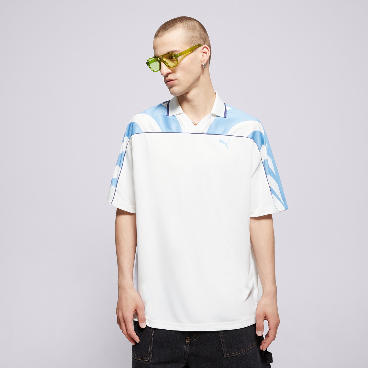Muške majice PUMA T-SHIRT FUTURE.PUMA.ARCHIVE RELAXED FOOTBALL JERSEY 629687 02 bijela