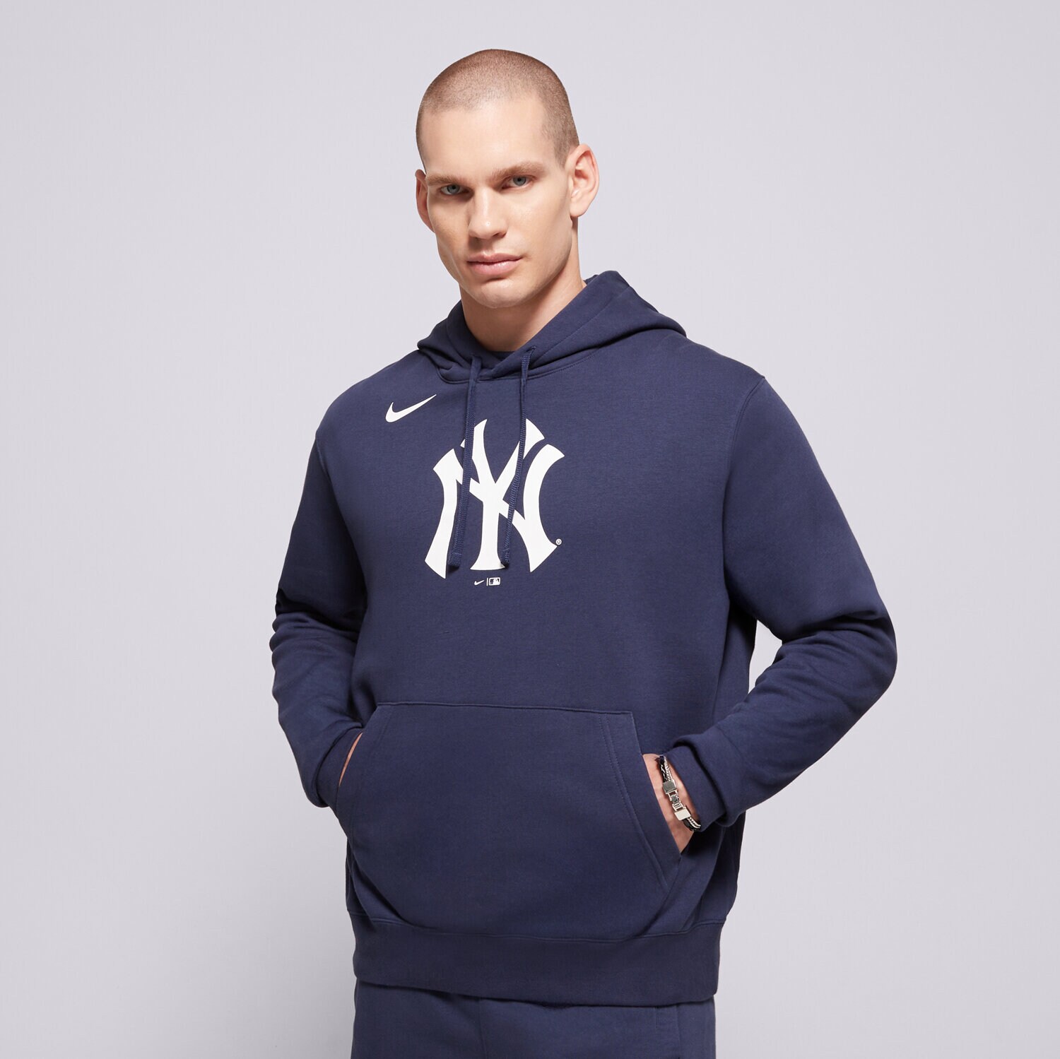 Muške dukserice NIKE VESTA S KAPULJAČOM MLB LOGO CLUB FLEECE HOOD NEW YORK Y NKDK-44B-NK-CKX tamno plava