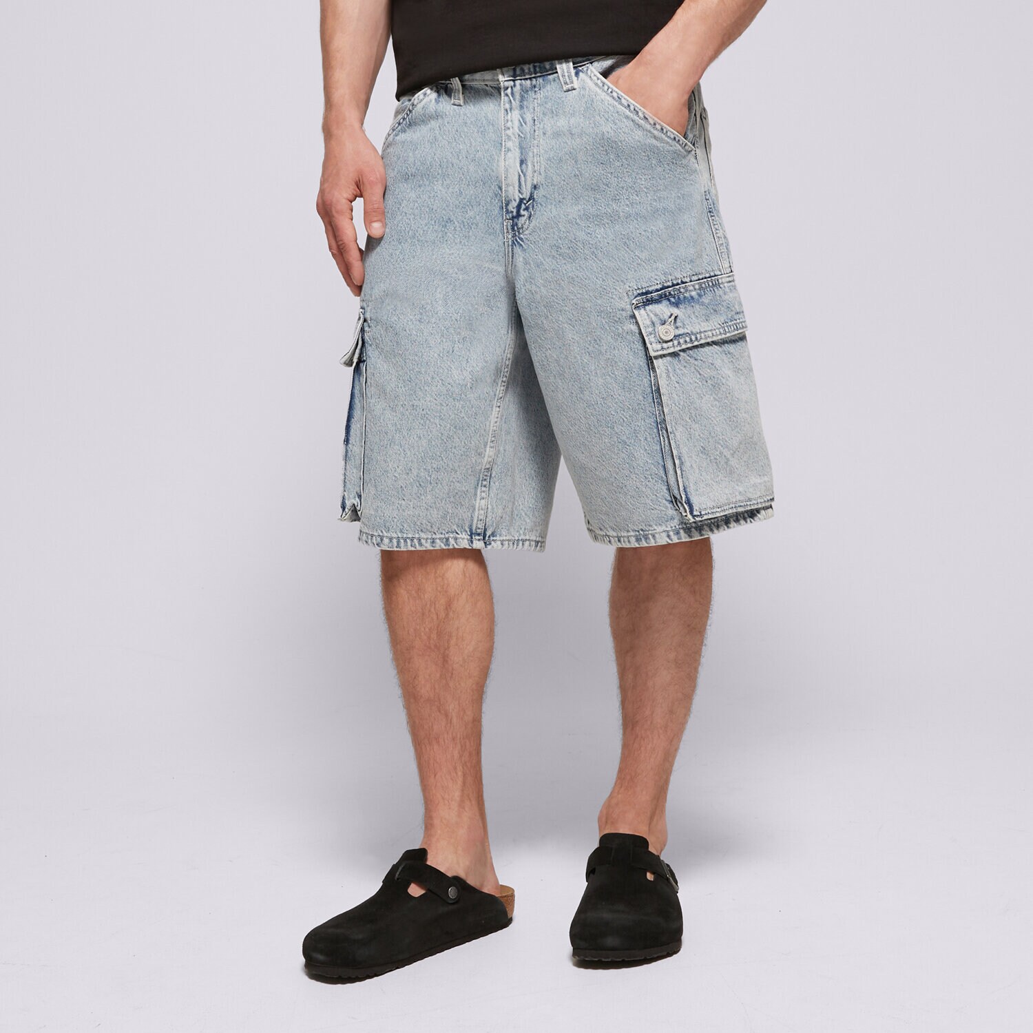 Muške kratke hlače LEVI'S KRATKE HLAČE 478 BAGGY CARGO SHORTS LIGHT INDIGO - WO 001GU-0004 plava