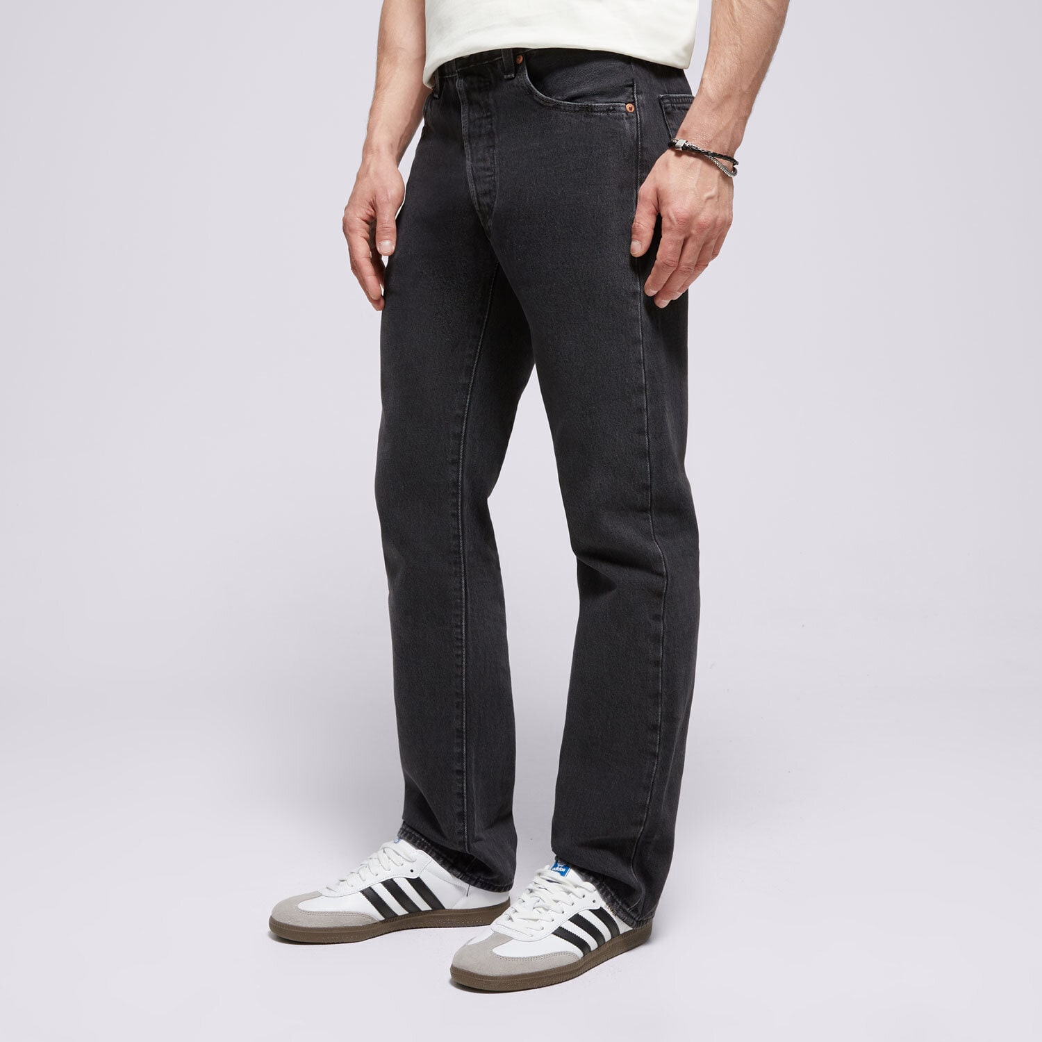 Muške hlače LEVI'S HLAČE 501® 93 STRAIGHT BLACKS 79830-0339 crna