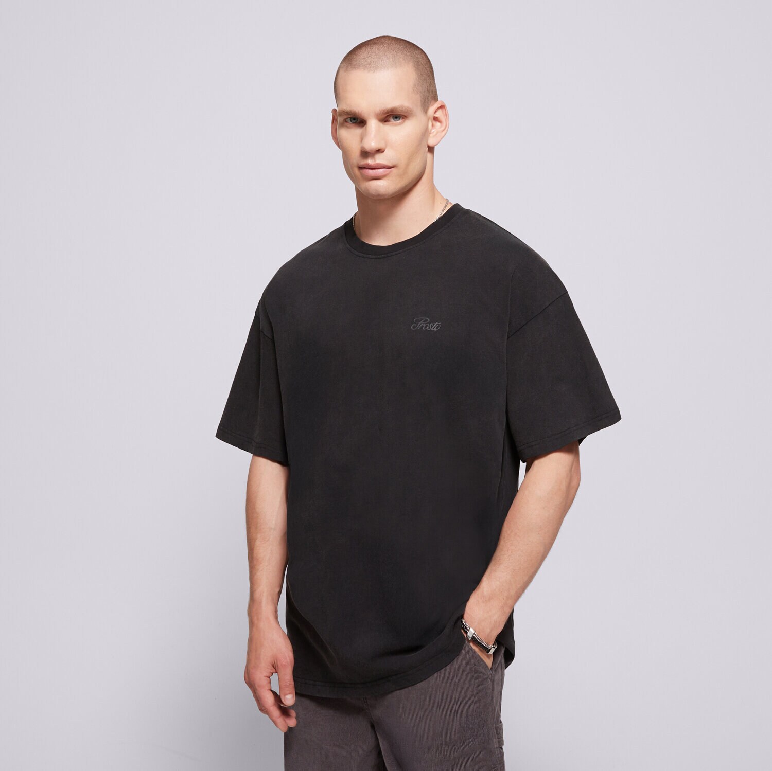 Muške majice PROSTO  T-SHIRT HEX KL251MTEE1023 siva