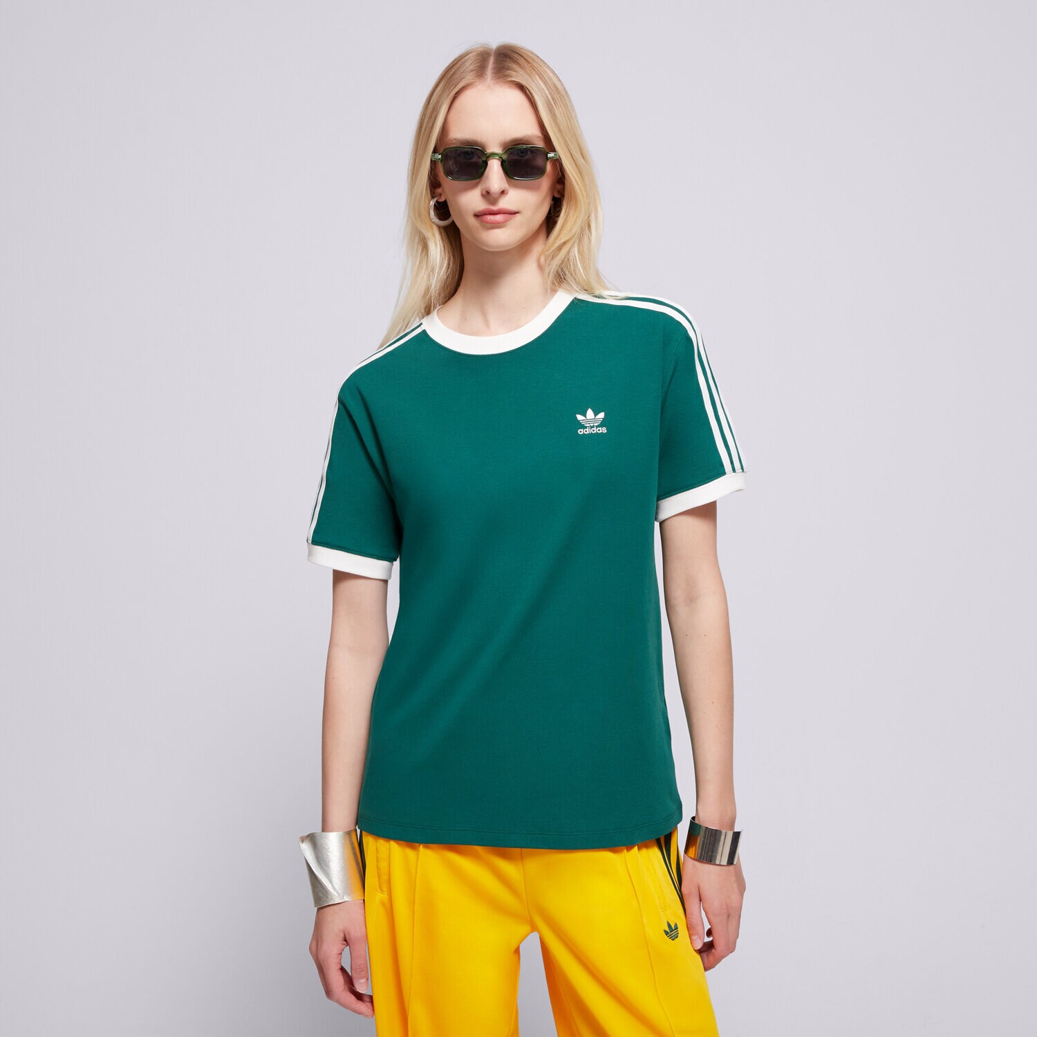 Ženske majice ADIDAS T-SHIRT 3 STRIPE TEE JD4571 zelena