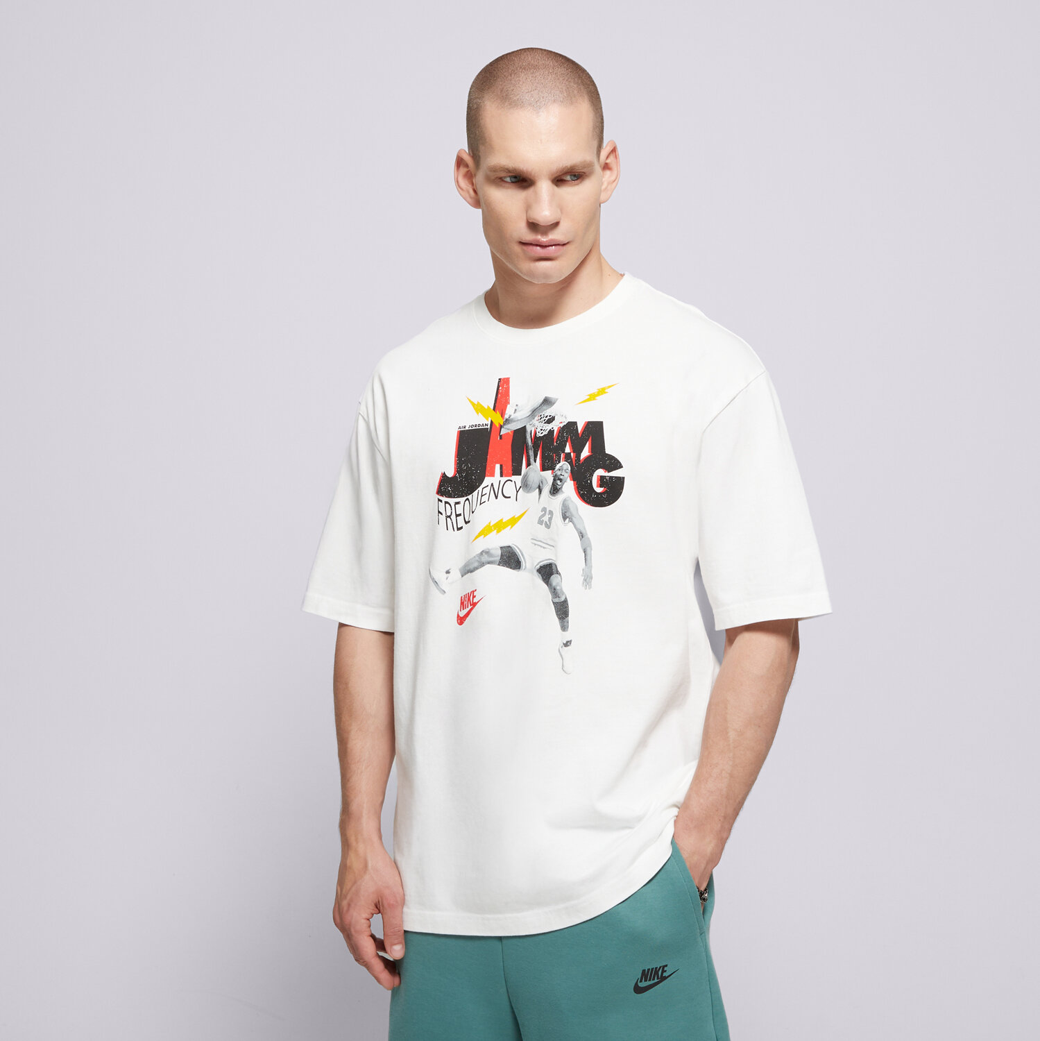 Muške majice JORDAN T-SHIRT M J BRAND JAM 85 SS CREW HJ2929-100 bijela