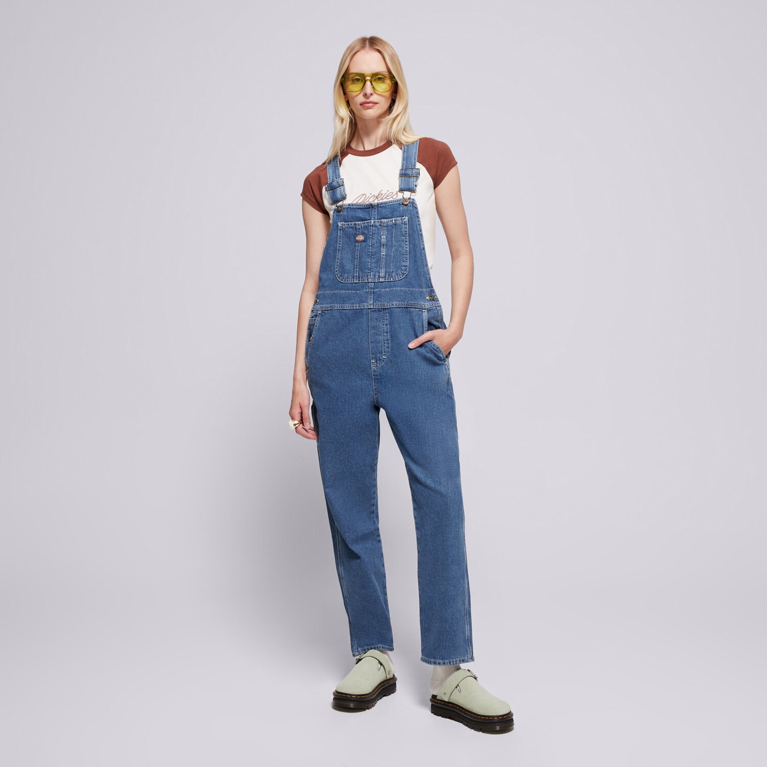 Ženske hlače DICKIES HLAČE DICKIES CLASSIC DENIM BIB W DK0A4XYCCLB1 plava