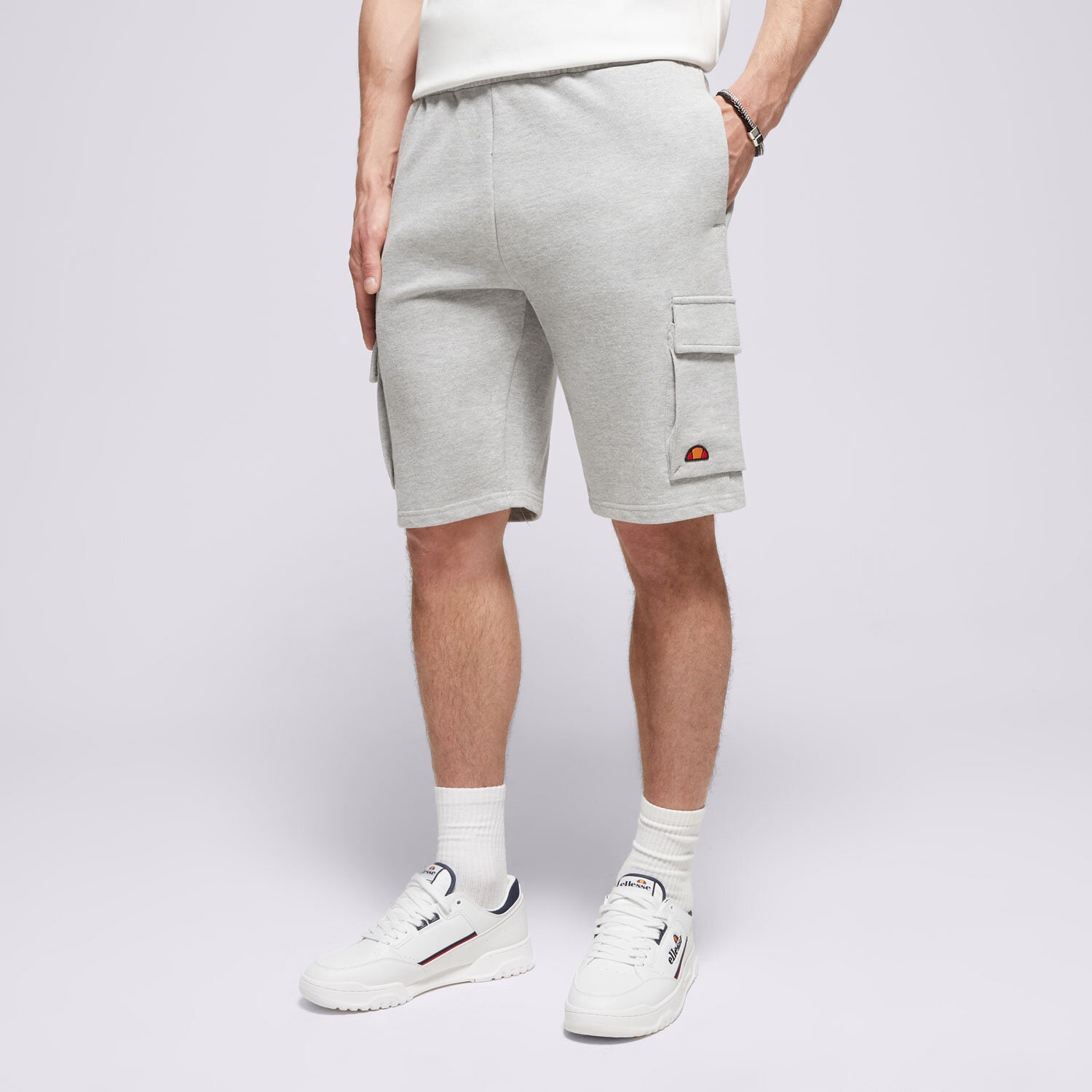 Muške kratke hlače ELLESSE KRATKE HLAČE VIZZINI CARGO SHORTS GREY MRL SMG23453112 siva