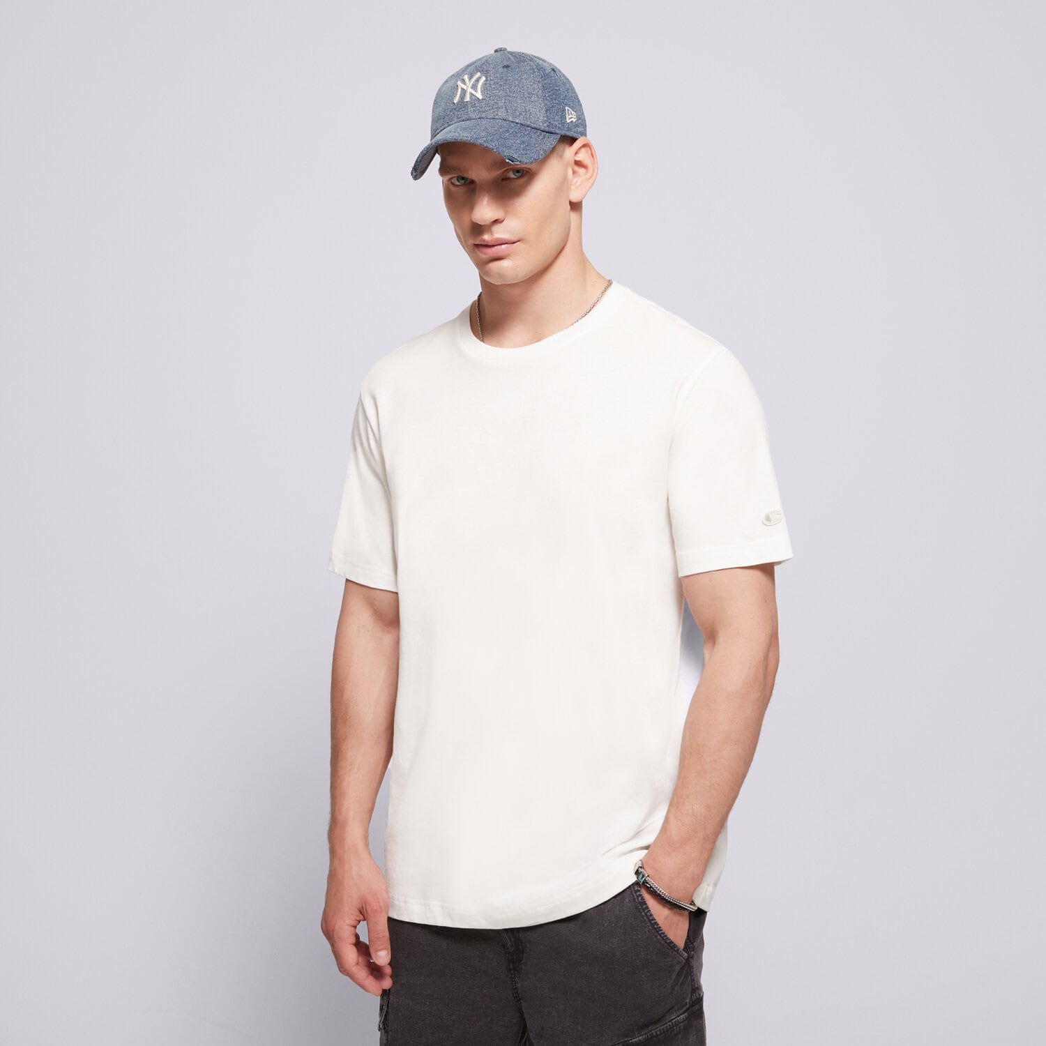 Muške majice CHAMPION T-SHIRT SS TEE 220425 WW048 bijela