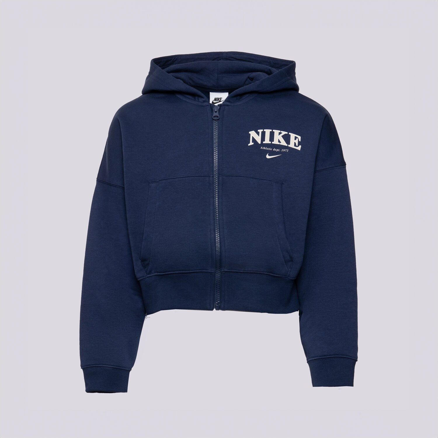 Dječje dukserice NIKE VESTA RASKOPČANA G NSW FLC FZ HOODIE GIRL FD0887-410 tamno plava