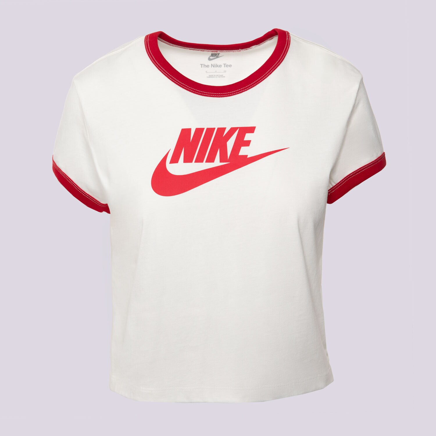 Ženske majice NIKE T-SHIRT W NSW SS RINGER TEE VNTG RUN IF4072-133 krem