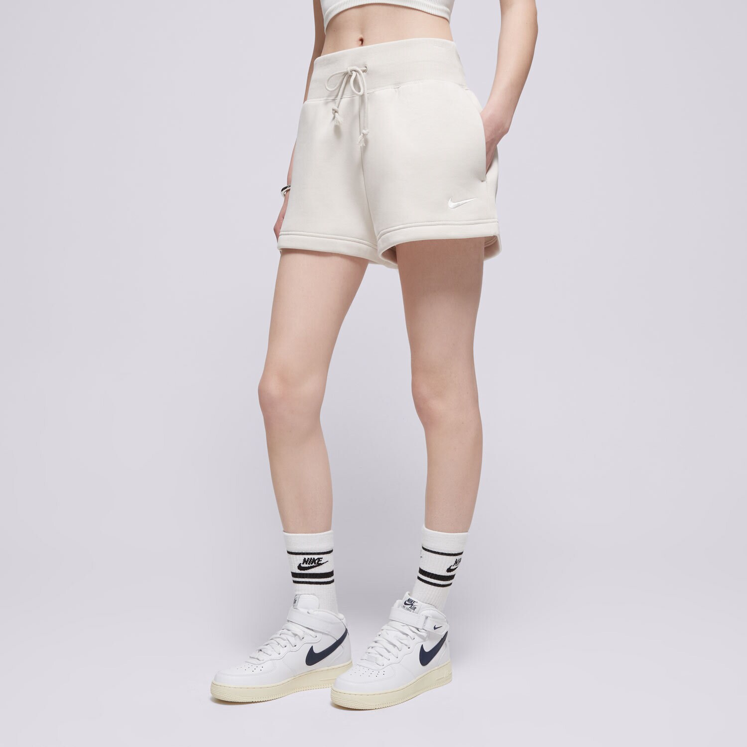 Ženske kratke hlače NIKE KRATKE HLAČE W NSW PHNX FLC HR SHORT FD1409-104 krem