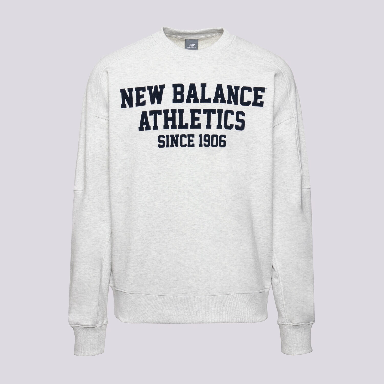 Muške dukserice NEW BALANCE VESTA VARSITY FRENCH TERRY GRAPHIC CREW MT51521AHH siva