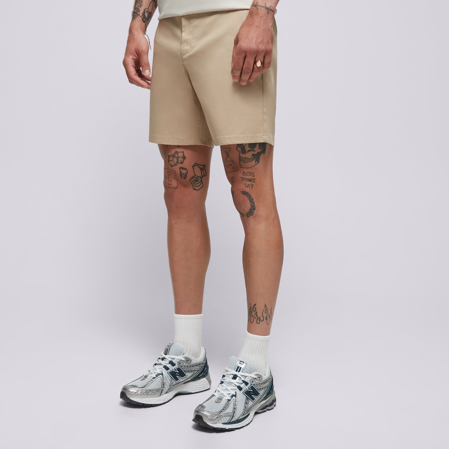Muške kratke hlače NEW BALANCE KRATKE HLAČE ATHLETICS   STANDARD SHORT 7" MS51583SOT bež
