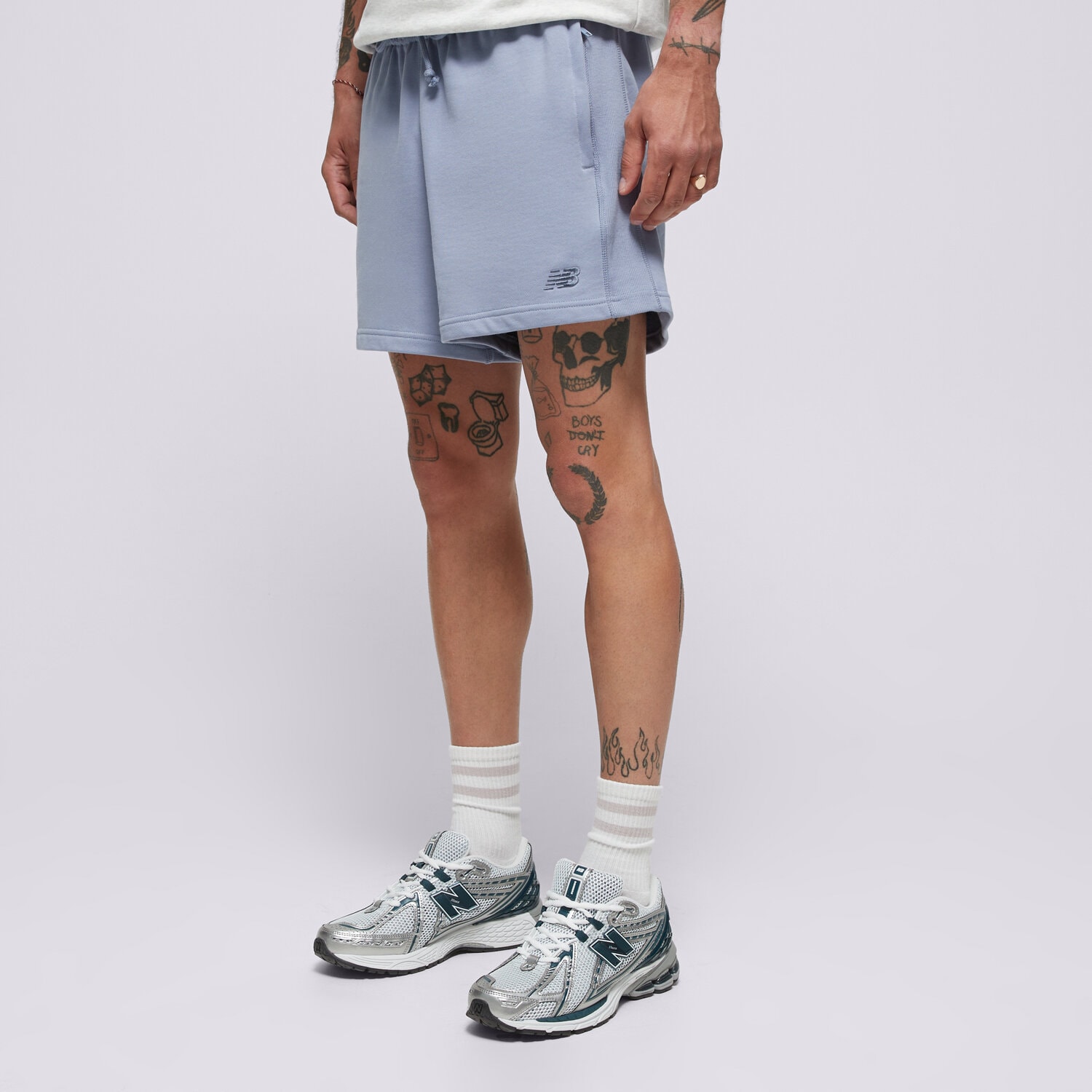 Muške kratke hlače NEW BALANCE KRATKE HLAČE ATHLETICS   FRENCH TERRY SHORT 5" MS41511DUS plava
