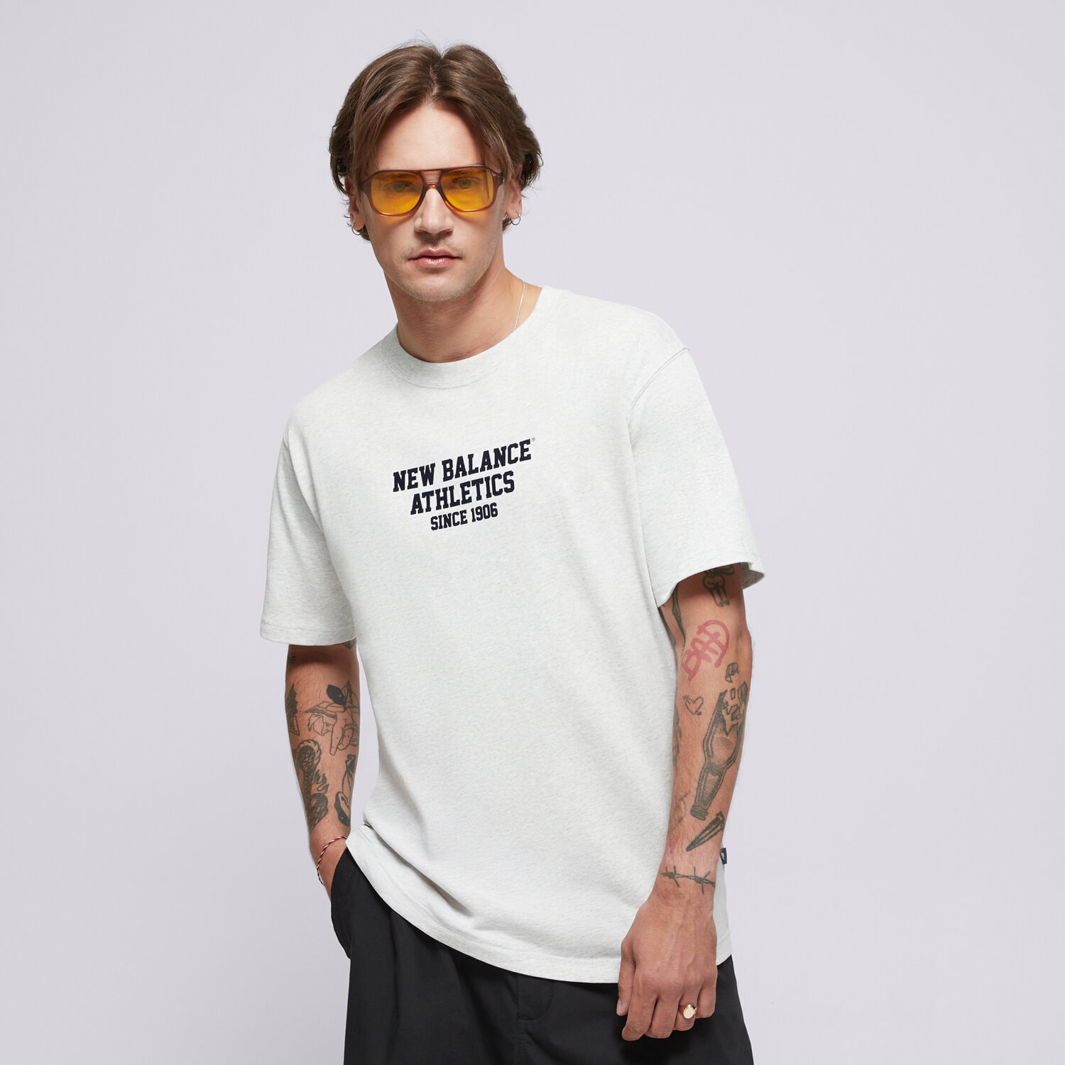 Muške majice NEW BALANCE T-SHIRT VARSITY GRAPHIC T-SHIRT MT51526AHH siva