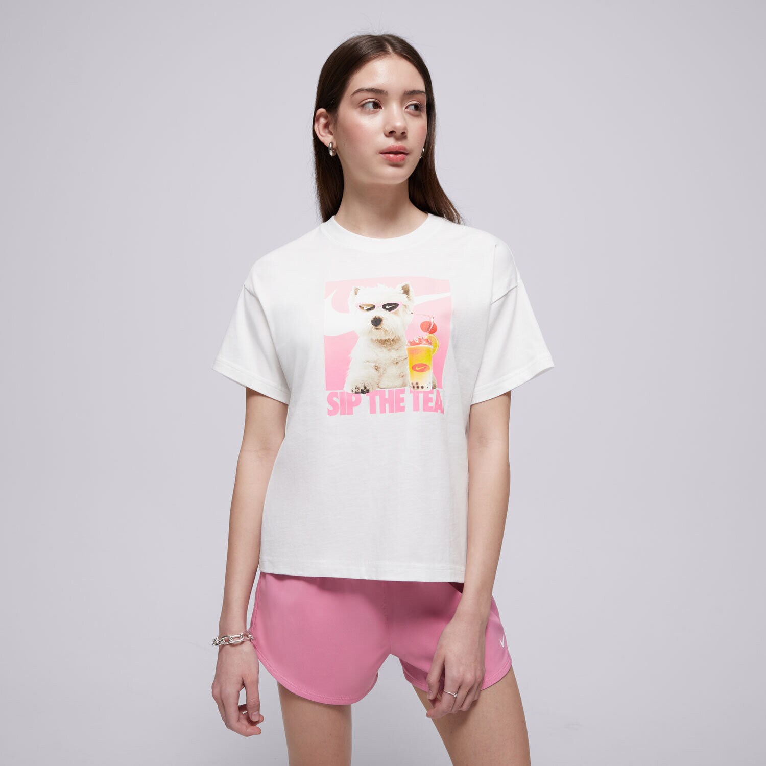 Dječje majice NIKE T-SHIRT G NSW PHOTO TEE GIRL HQ2337-100 bijela