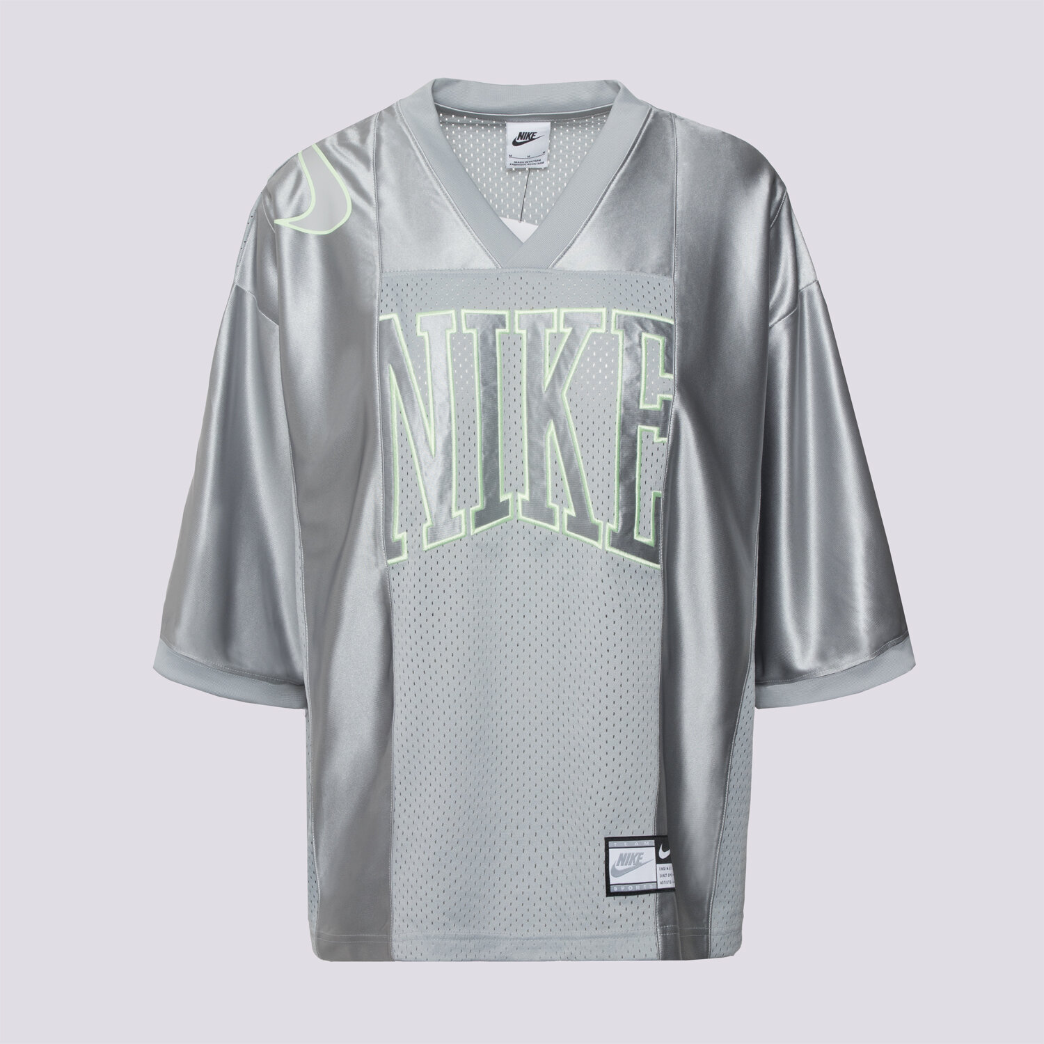 Ženske majice NIKE T-SHIRT W NSW STREET SS GX JRSY TOP HJ0280-077 srebrna