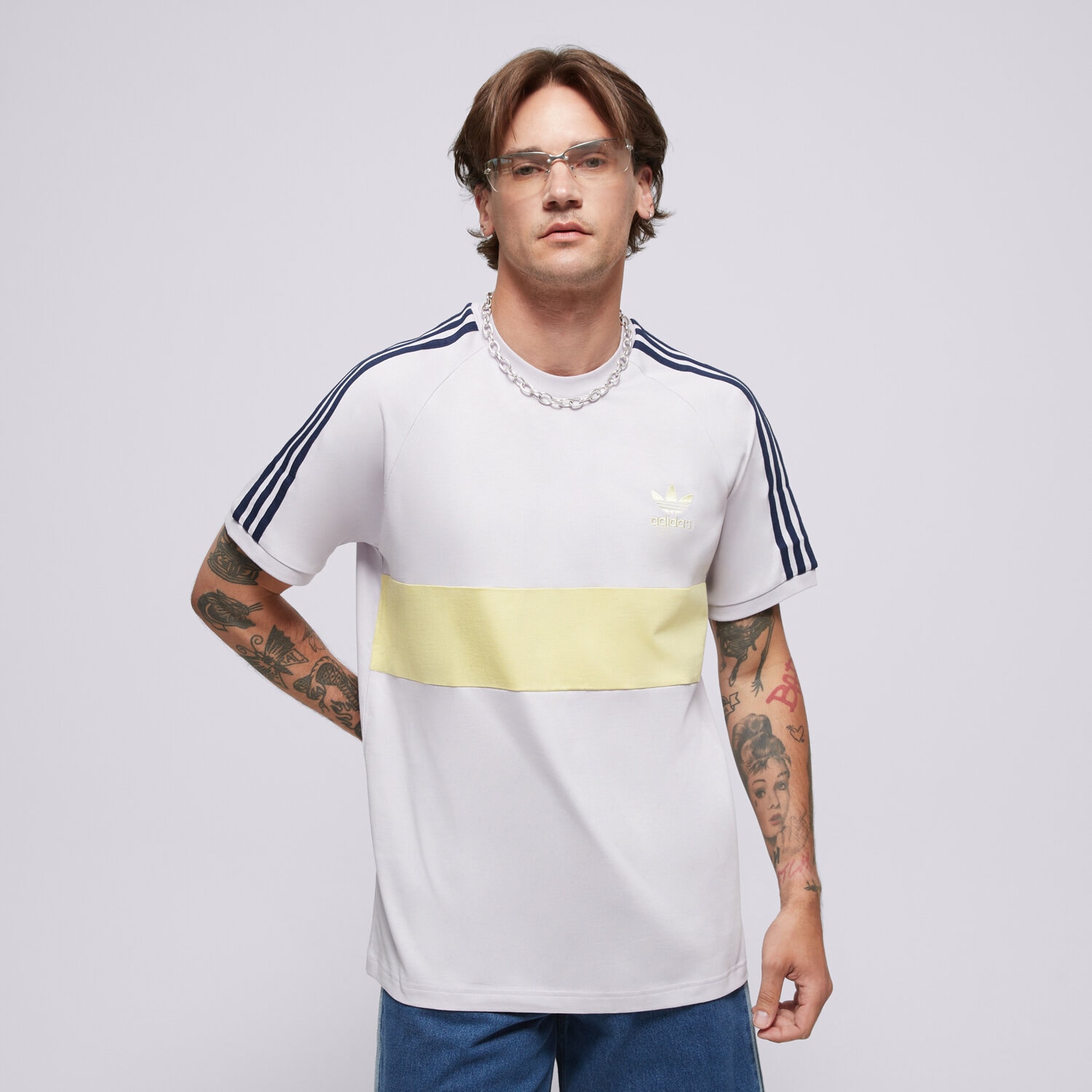 Muške majice ADIDAS T-SHIRT 3S PANEL TEE JD4278 ljubičasta