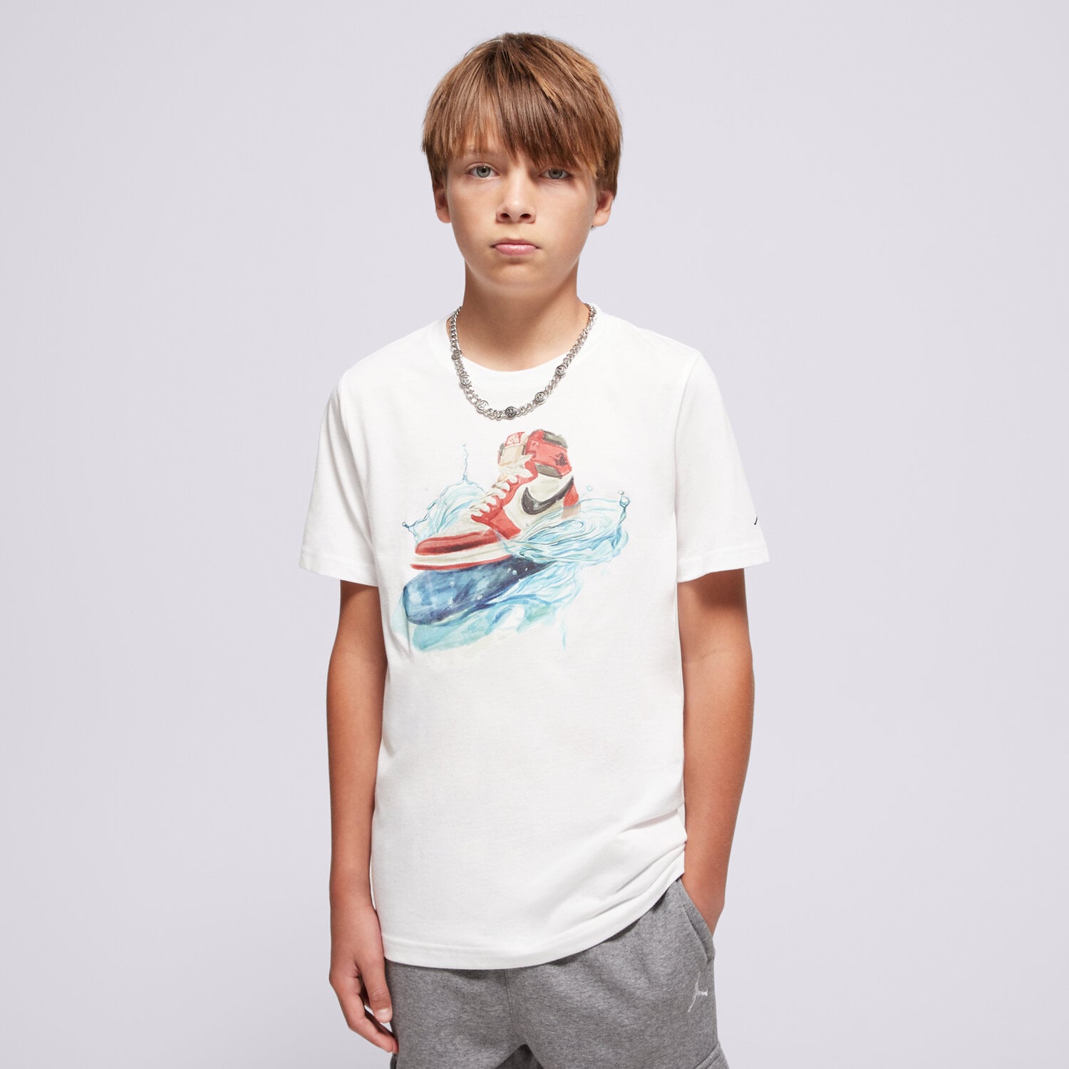 Dječje majice JORDAN T-SHIRT JDB AJ1 WAVE SS TEE BOY 95F043-001 bijela