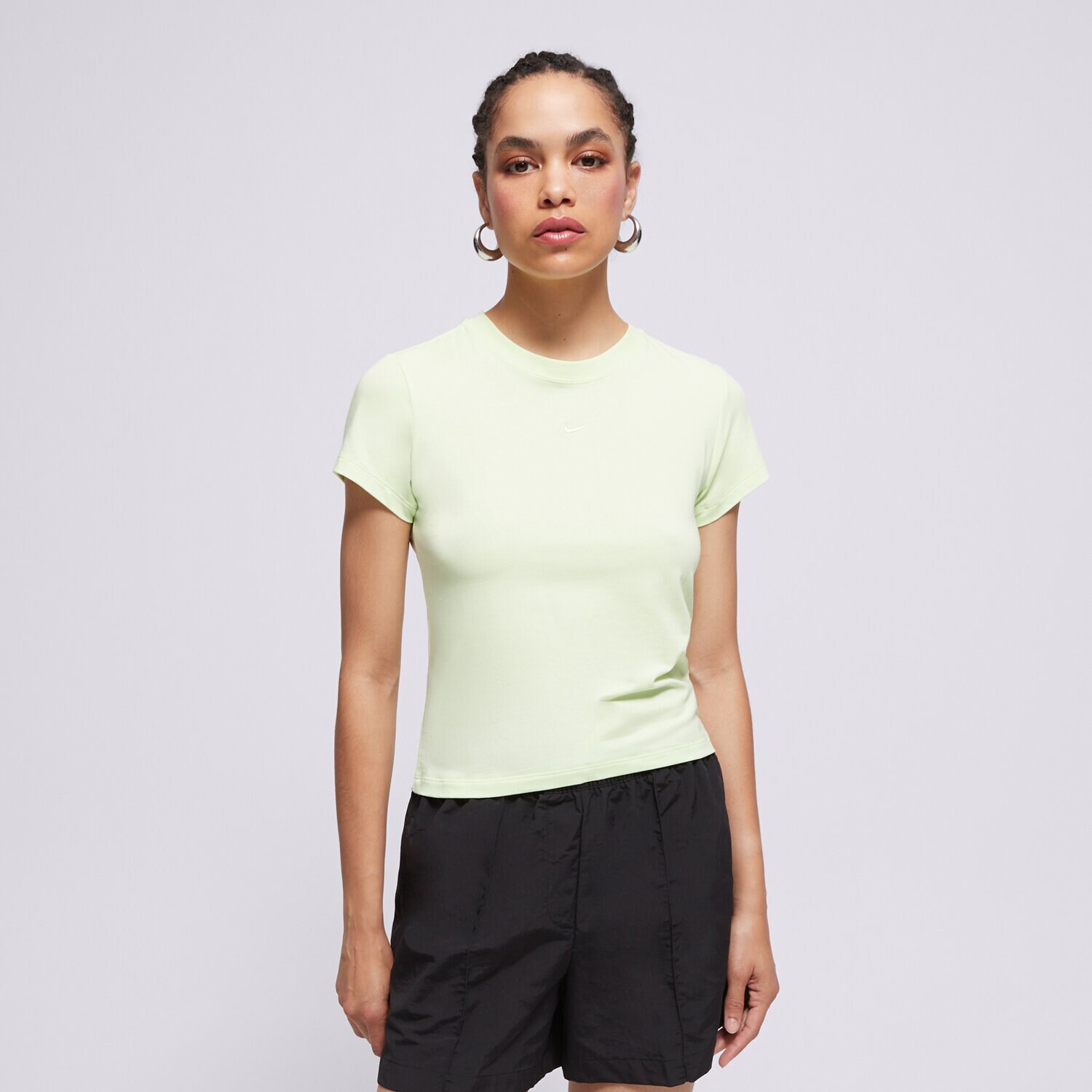 Ženske majice NIKE T-SHIRT W NSW NK CHLL KNT MD CRP FV5508-360 zelena