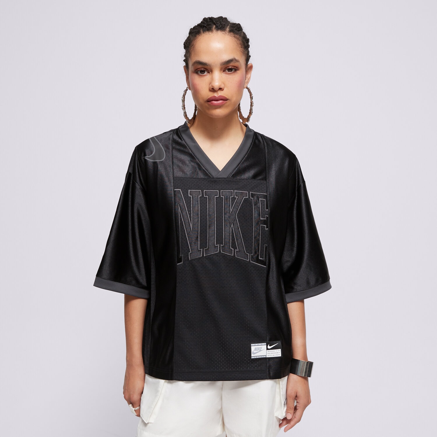 Ženske majice NIKE T-SHIRT W NSW STREET SS GX JRSY TOP HJ0280-010 crna