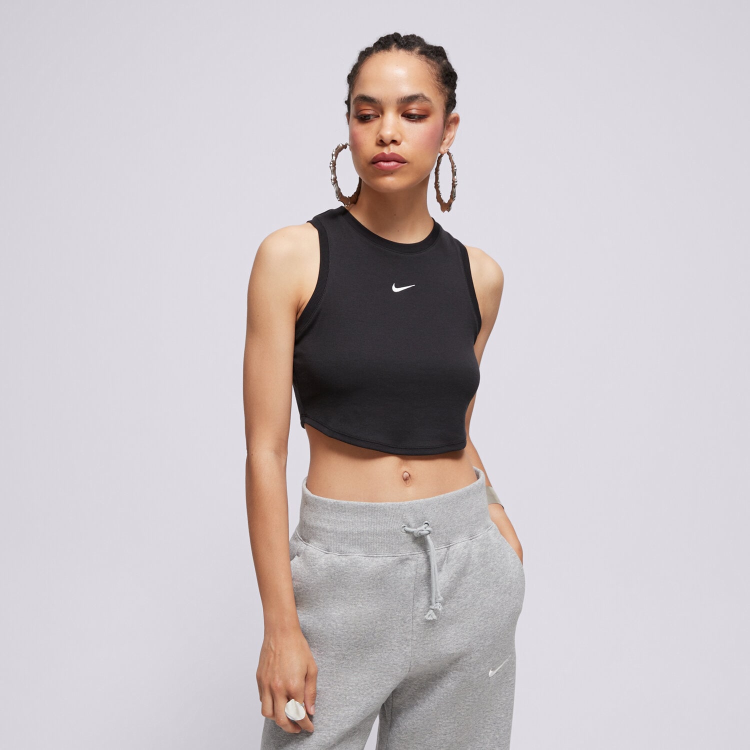 Ženske majice NIKE T-SHIRT W NSW ESSNTL RIB CRP TANK FB8279-010 crna