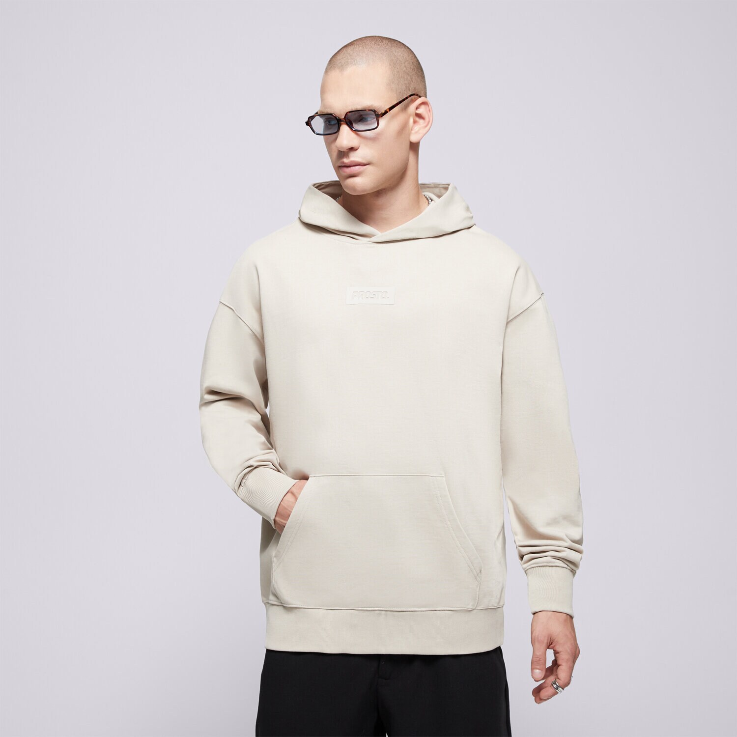 Muške dukserice PROSTO VESTA S KAPULJAČOM HOODIE BOX 2.0 KL251MSWE2091 bež