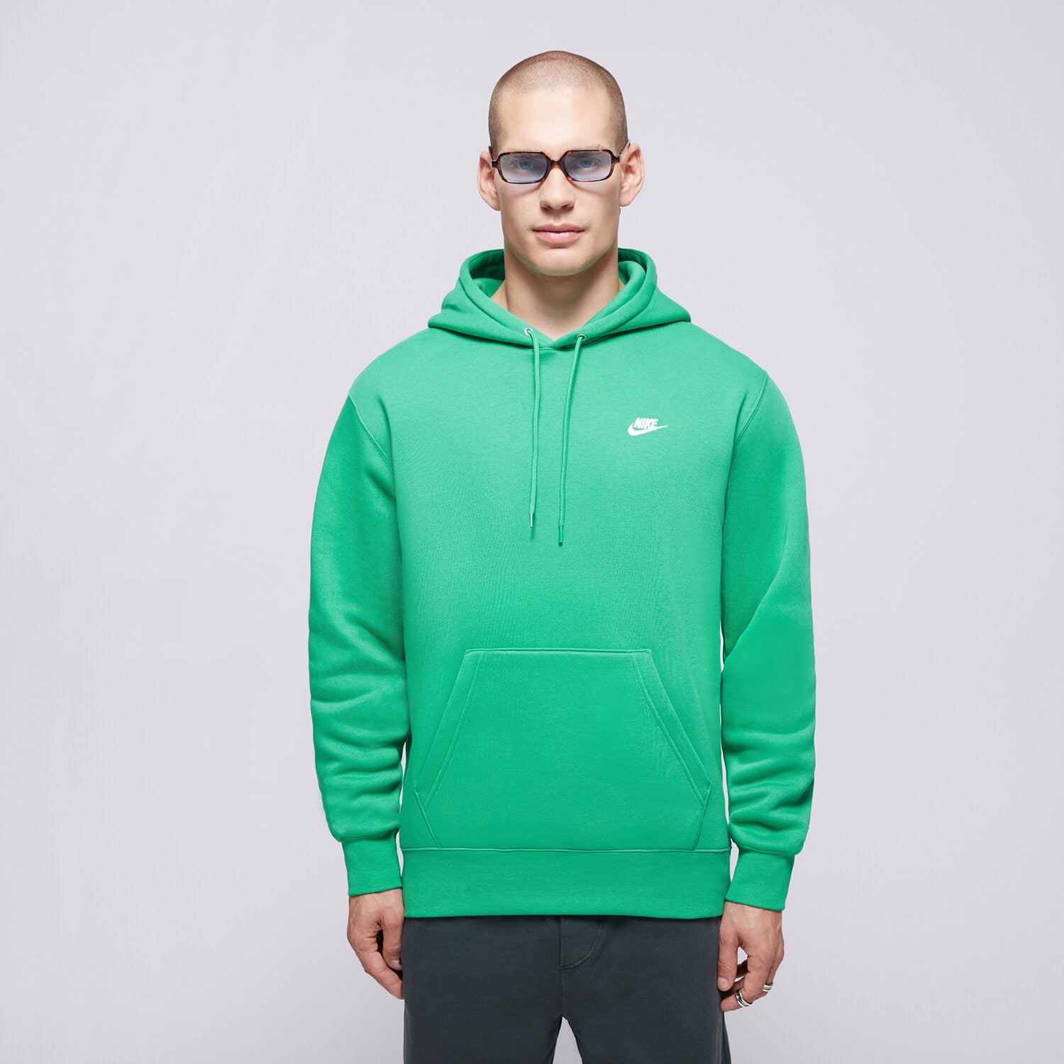 Muške dukserice NIKE VESTA S KAPULJAČOM M NK CLUB BB PO HOODIE FN3859-324 zelena