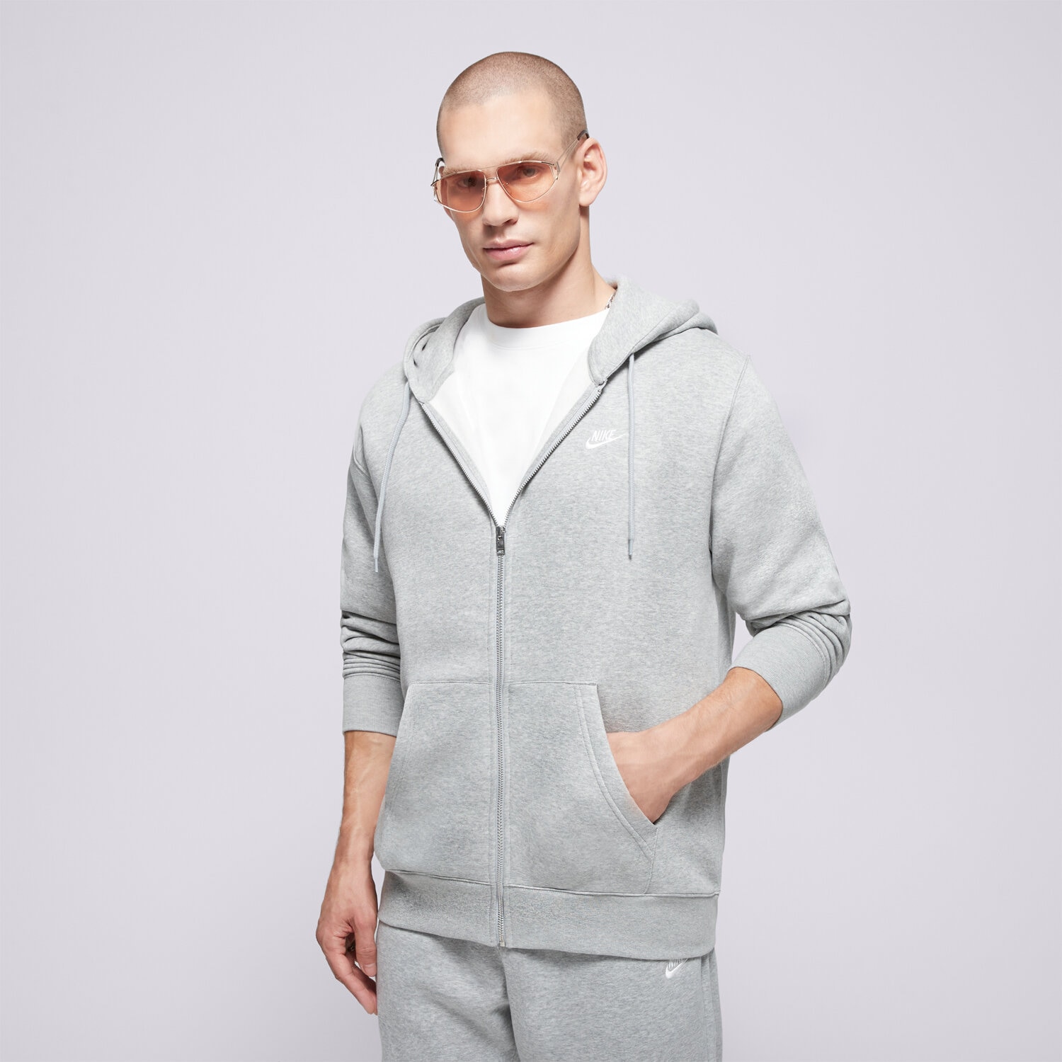 Muške dukserice NIKE VESTA RASKOPČANA M NK CLUB BB FZ HOODIE FN3861-063 siva