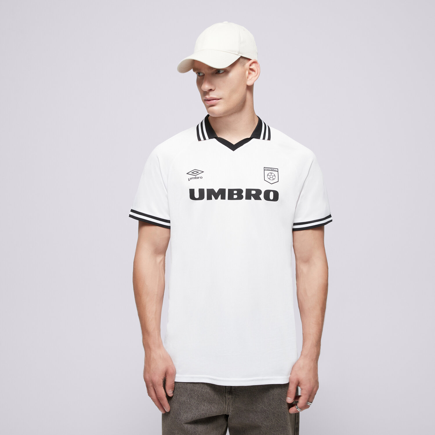 Muške majice UMBRO T-SHIRT FOOTBALL JERSEY UL125TSM85002 bijela