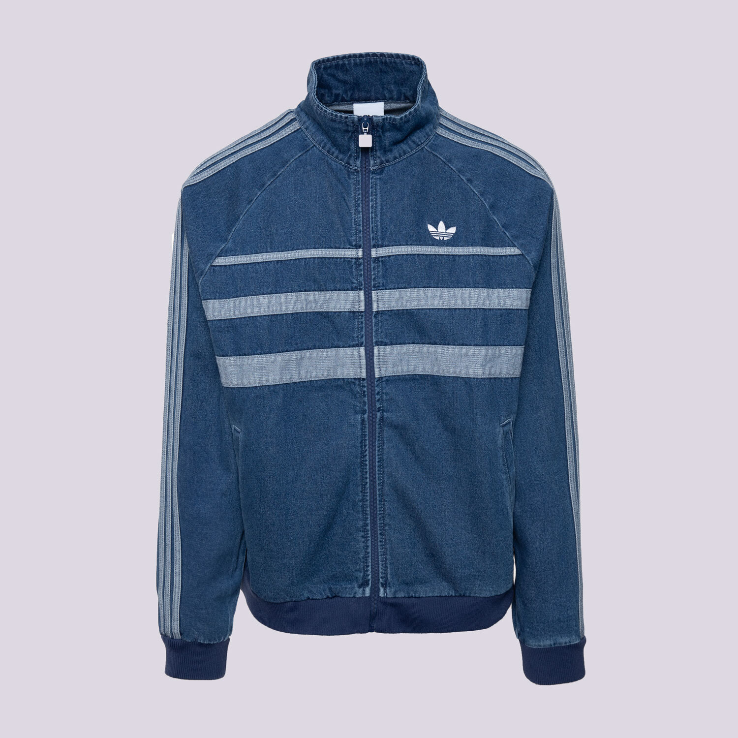 Muške dukserice ADIDAS VESTA RASKOPČANA FIRST TT DENIM JX6457 plava