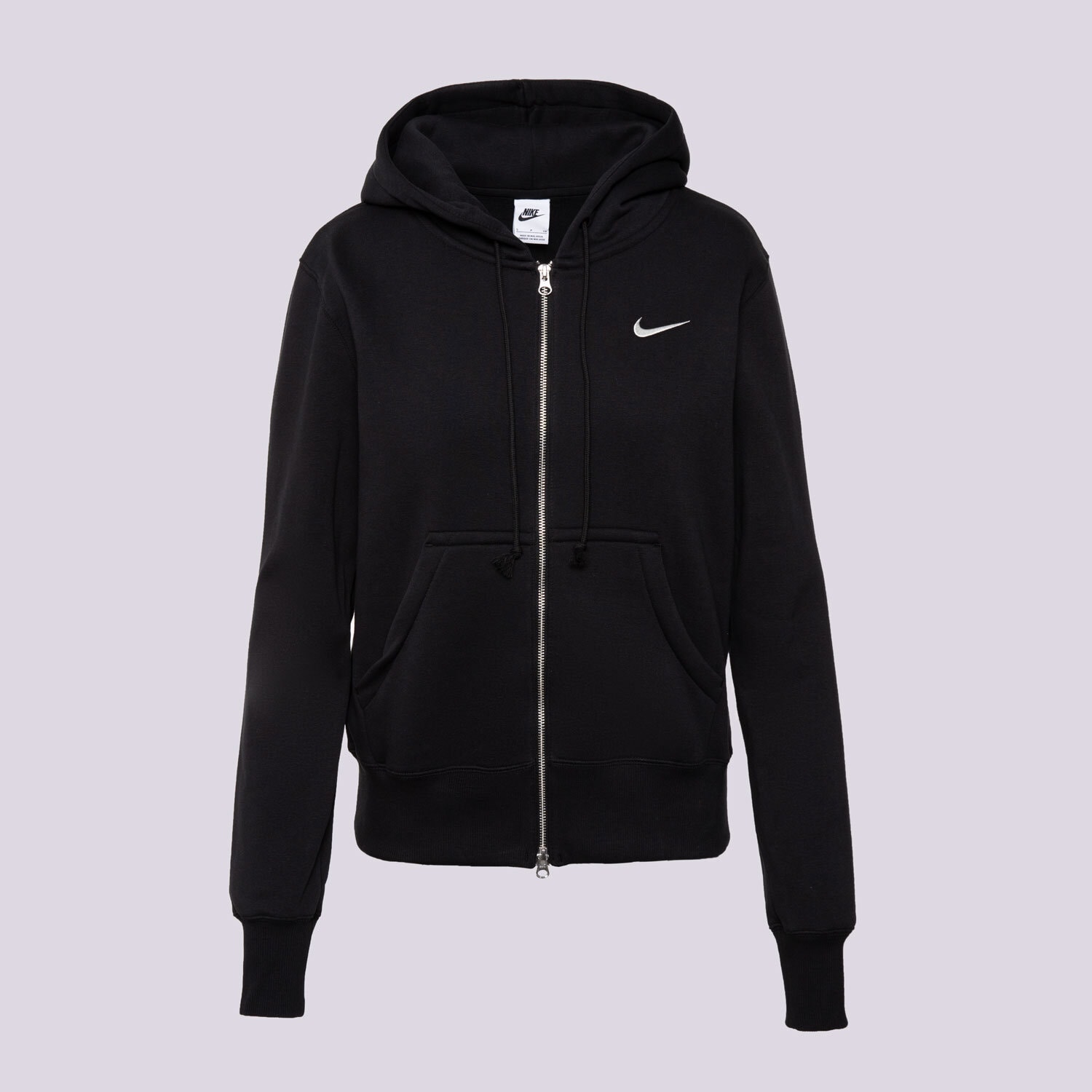 Ženske dukserice NIKE VESTA RASKOPČANA S KAPULJAČOM W NSW PHNX FLC HJ0995-010 crna