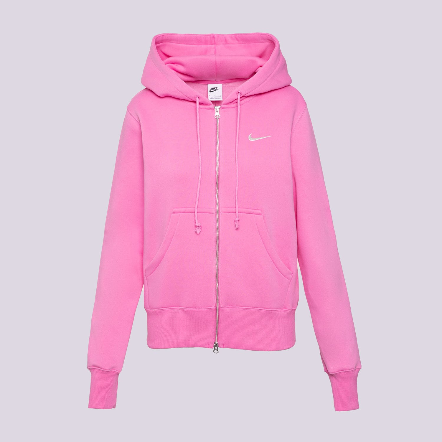 Ženske dukserice NIKE VESTA RASKOPČANA S KAPULJAČOM W NSW PHNX FLC STD FZ HDY HJ0995-675 ružičasta