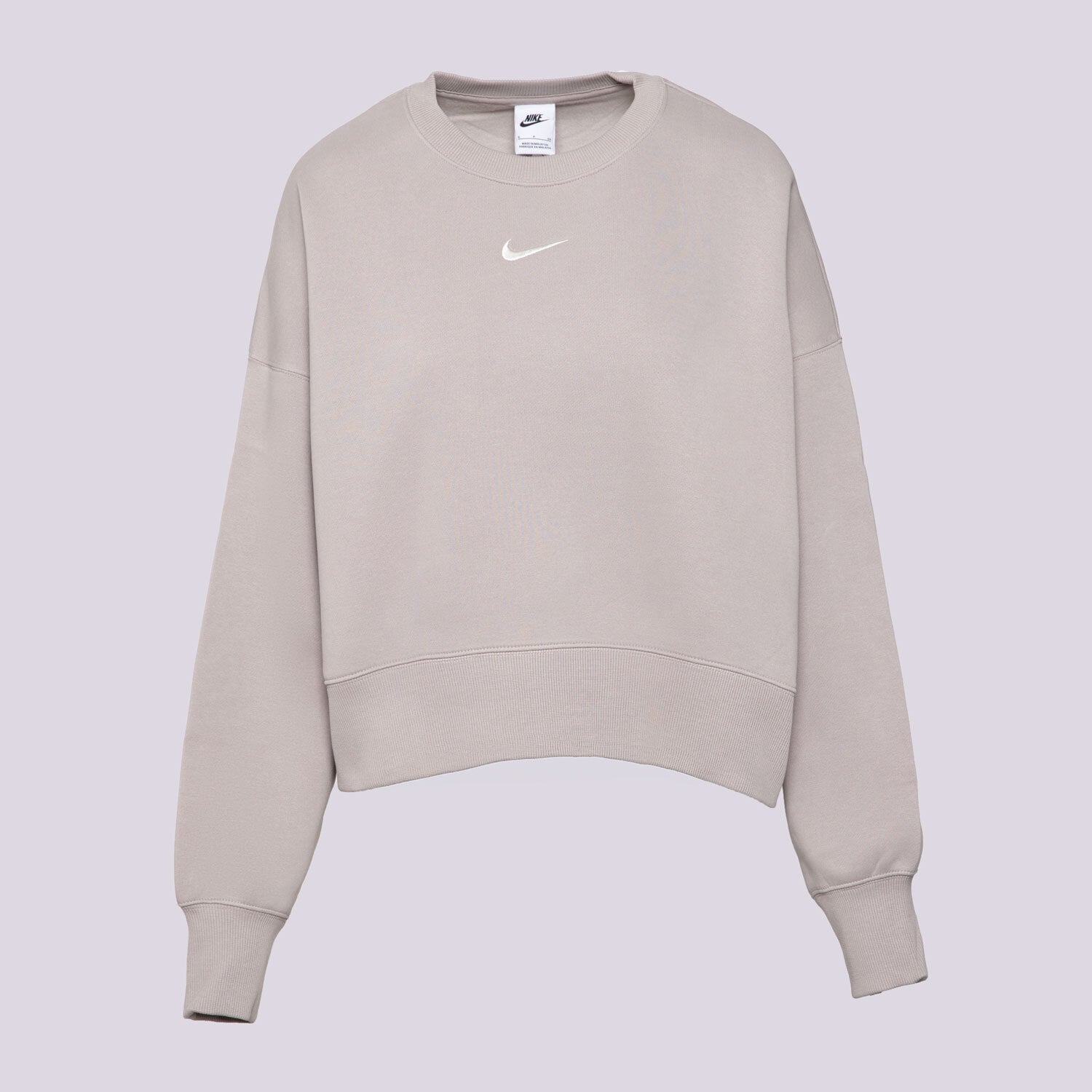 Ženske dukserice NIKE VESTA W NSW PHNX FLC OOS CREW DQ5761-009 siva
