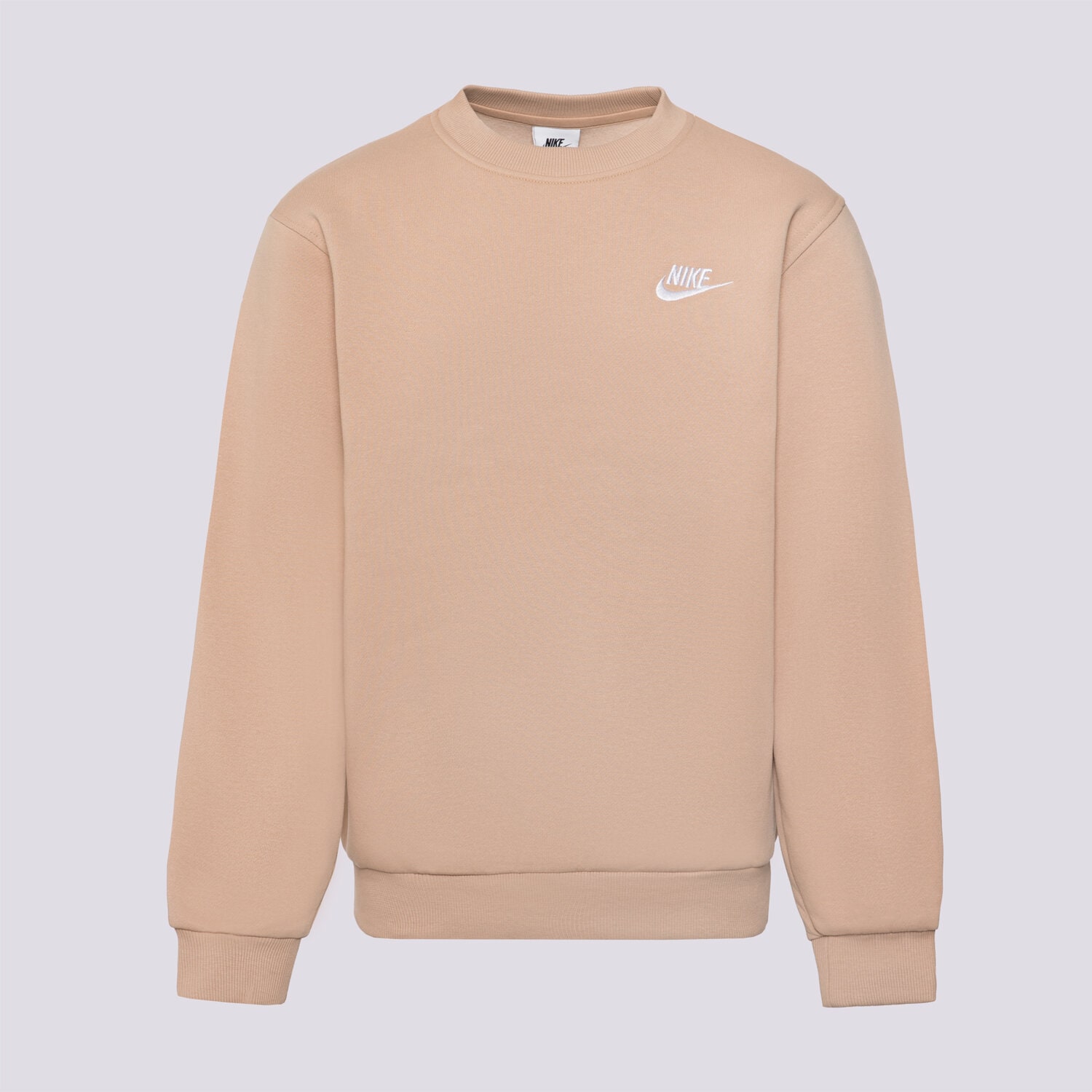 Dječje dukserice NIKE VESTA K NSW CLUB FLC CREW LS LBR GIRL FD3006-200 smeđa