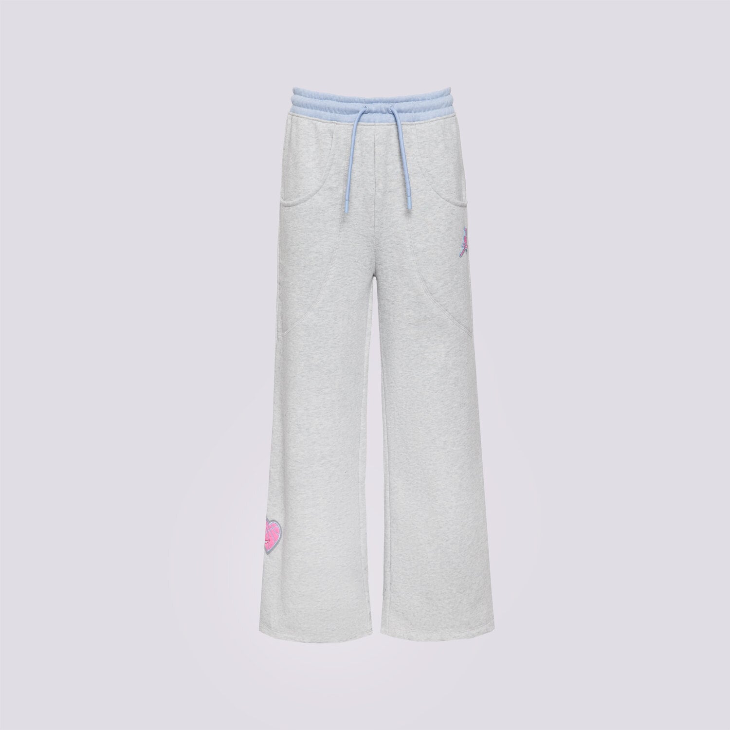 Dječje hlače JORDAN HLAČE JDG BLUE JEANS & BLING FLC PAN GIRL 45F194-G2H siva