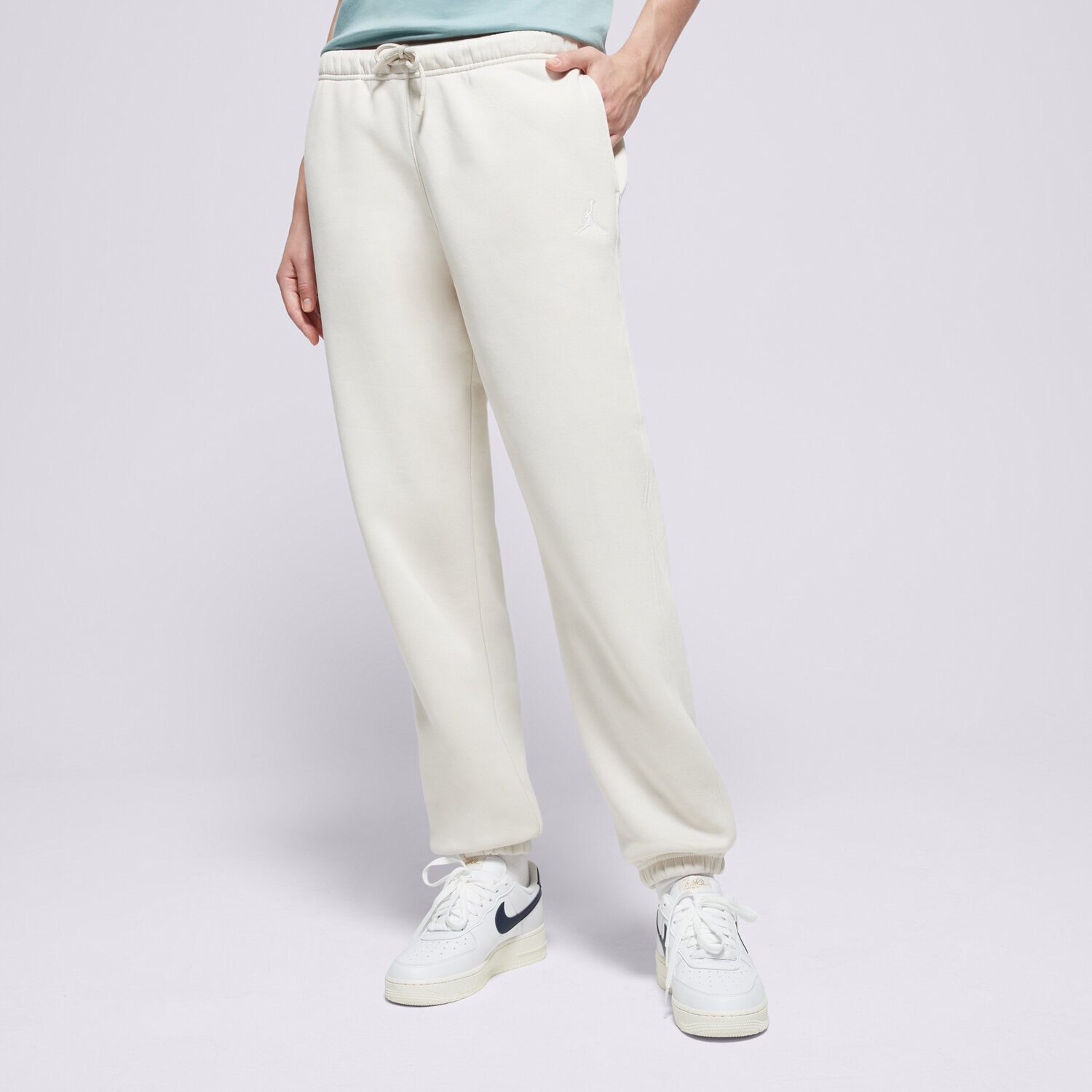 Ženske hlače JORDAN HLAČE W J BRK FLC PANT 24 FV7077-104 krem
