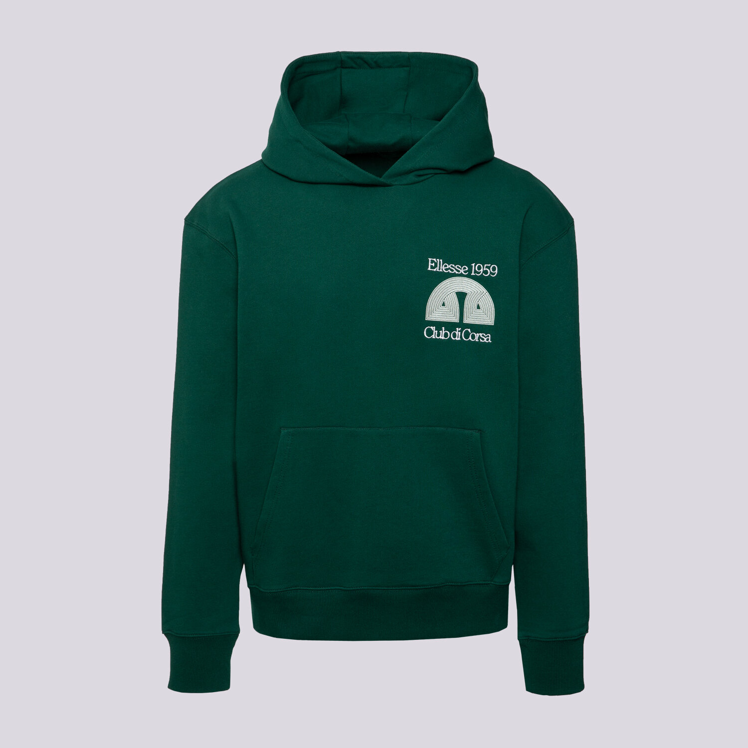 Muške dukserice ELLESSE VESTA S KAPULJAČOM CLUB DI CORSA DGREEN HOODIE SHB23148502 zelena