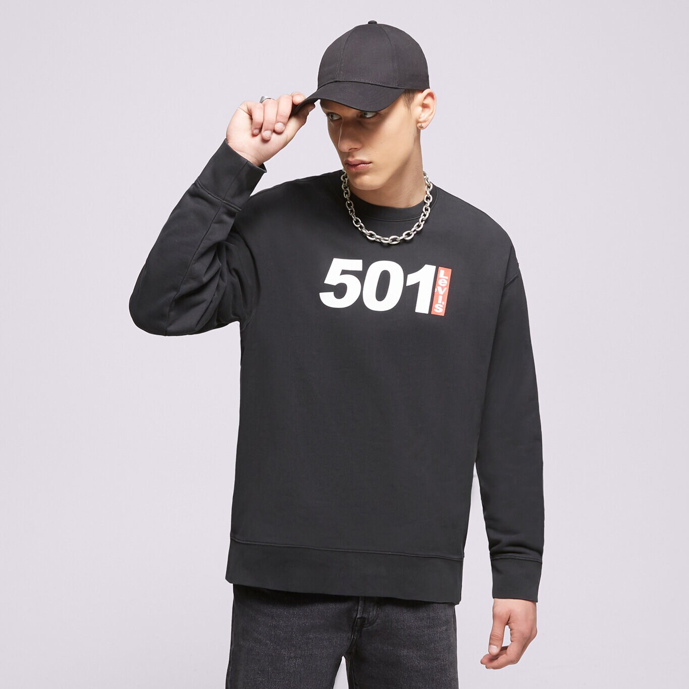 Muške dukserice LEVI'S VESTA RELAXD GRAPHIC CREW 501 ANNIVERSARY 38712-0147 šarena
