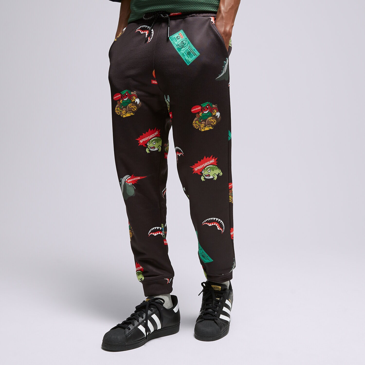 Muške hlače SPRAYGROUND HLAČE SP110 SP110-BLACK crna