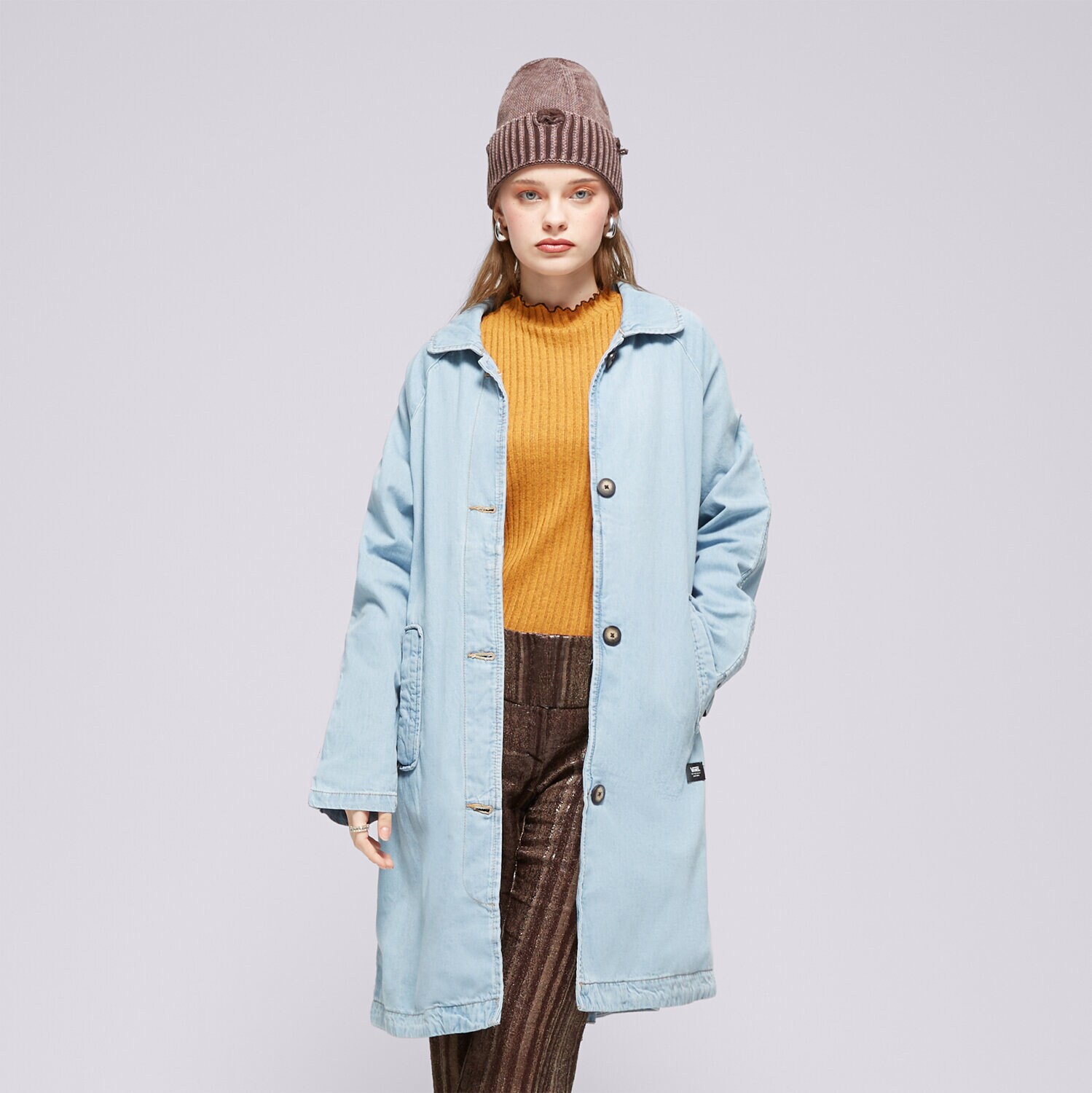 Ženske prijelazne jakne VANS JAKNA SKATE MAC DENIM VN000G90TTJ1 plava