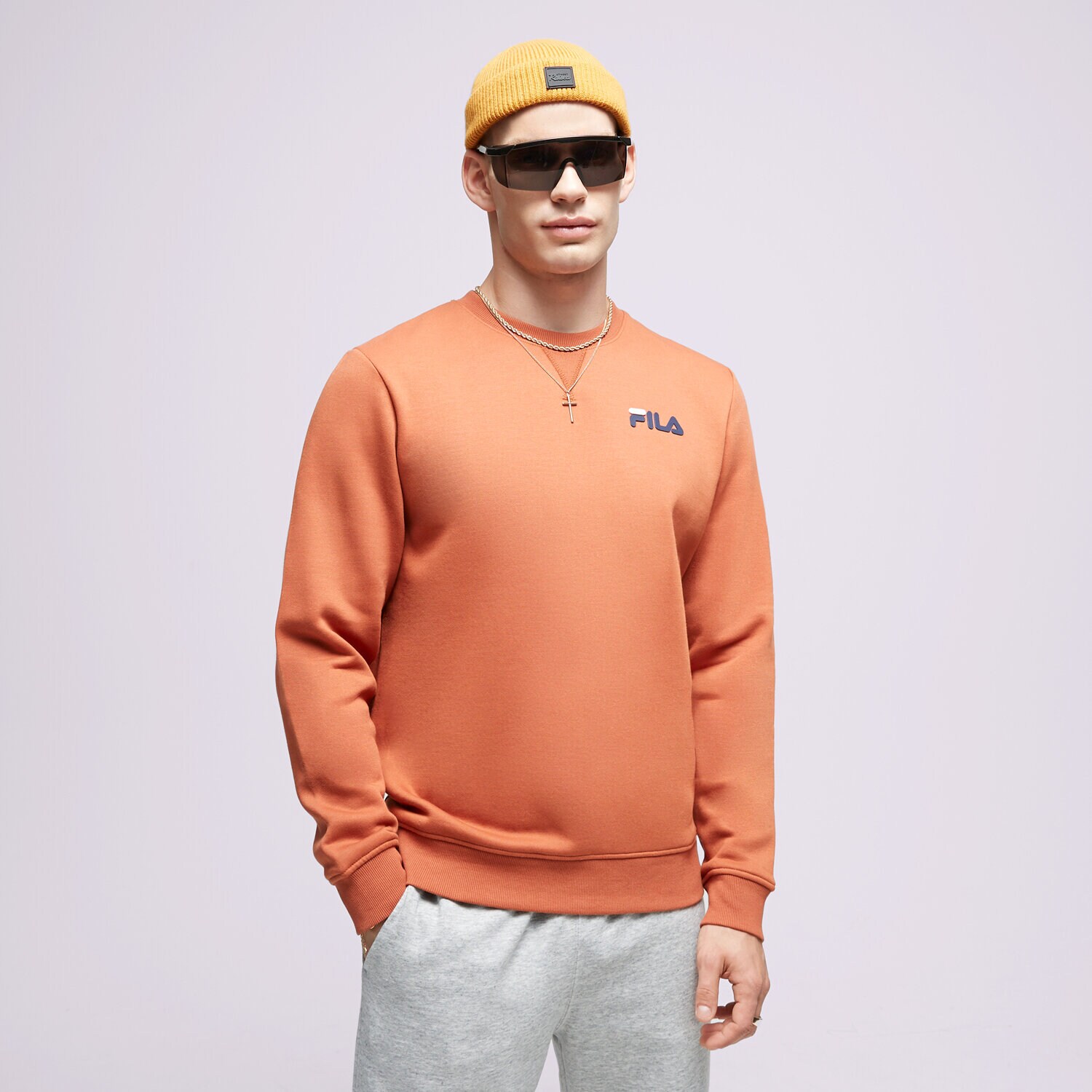 Muške dukserice FILA VESTA ROONEY FW21SPM227971 smeđa