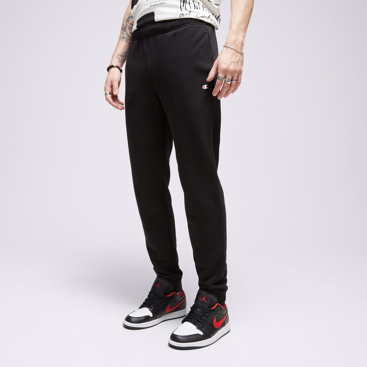 Muške hlače CHAMPION HLAČE RIB CUFF PANTS 218704KK001 crna