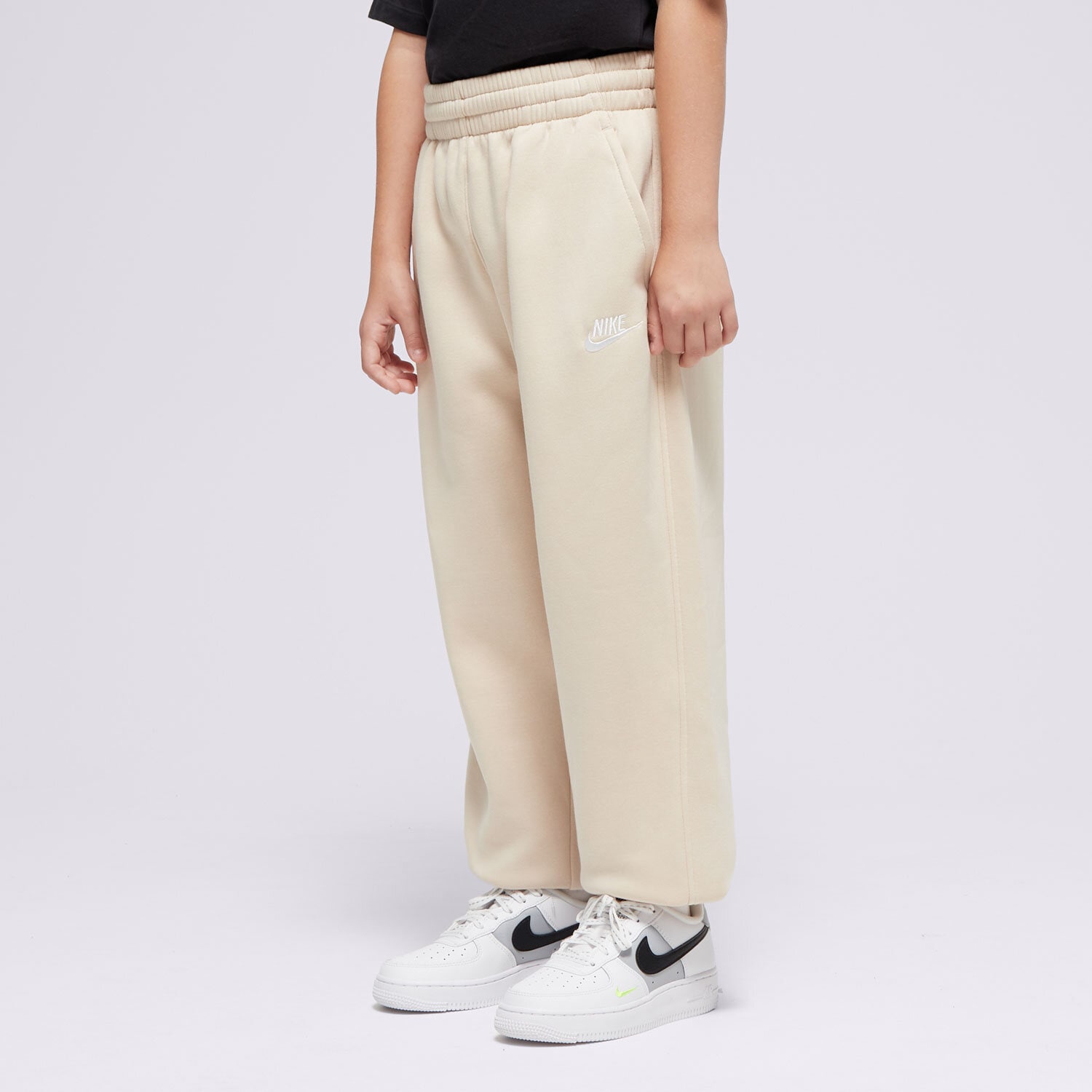Dječje hlače NIKE HLAČE G NSW CLUB FLC LOOSE PANT LBR G FD2933-126 bež