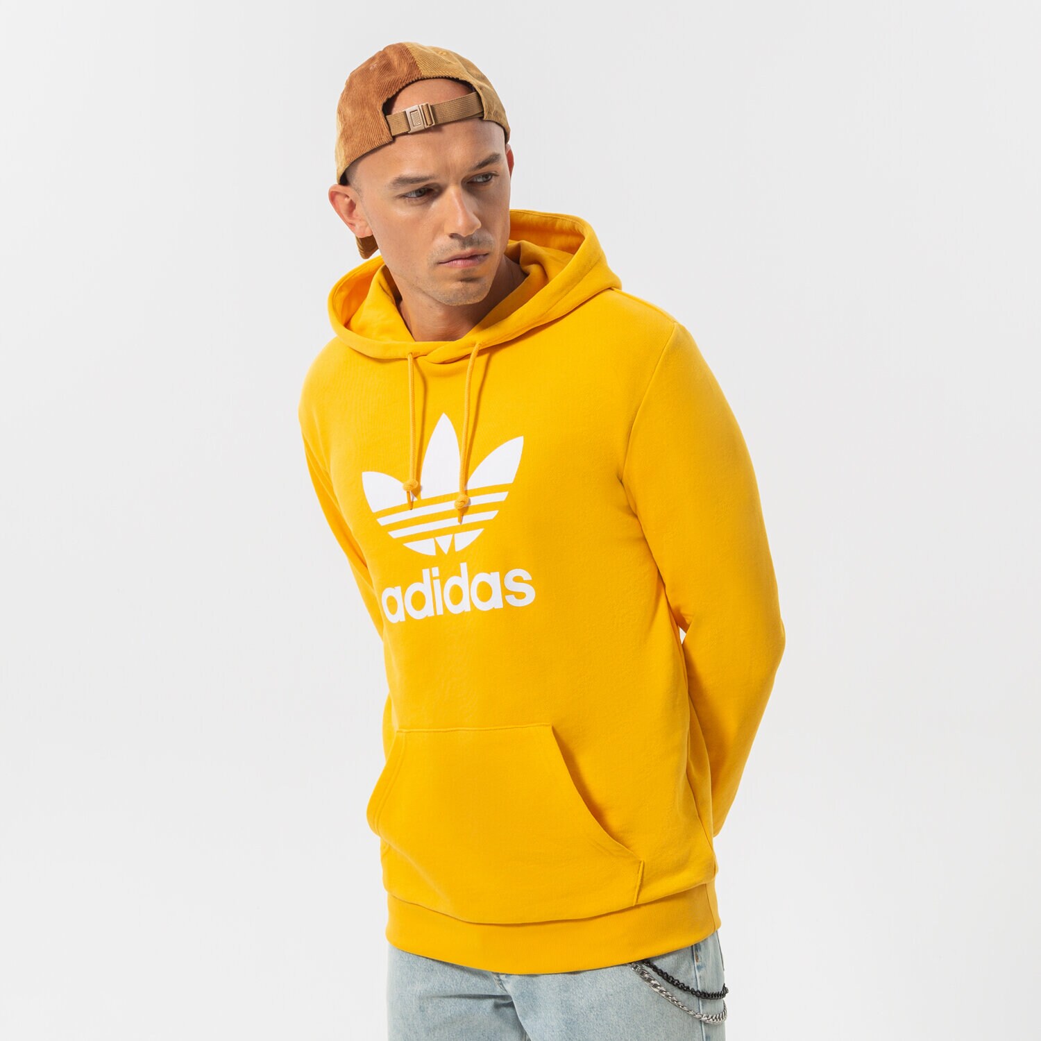 Muške dukserice ADIDAS VESTA S KAPULJAČOM TREFOIL HOODY HE9499 žuta