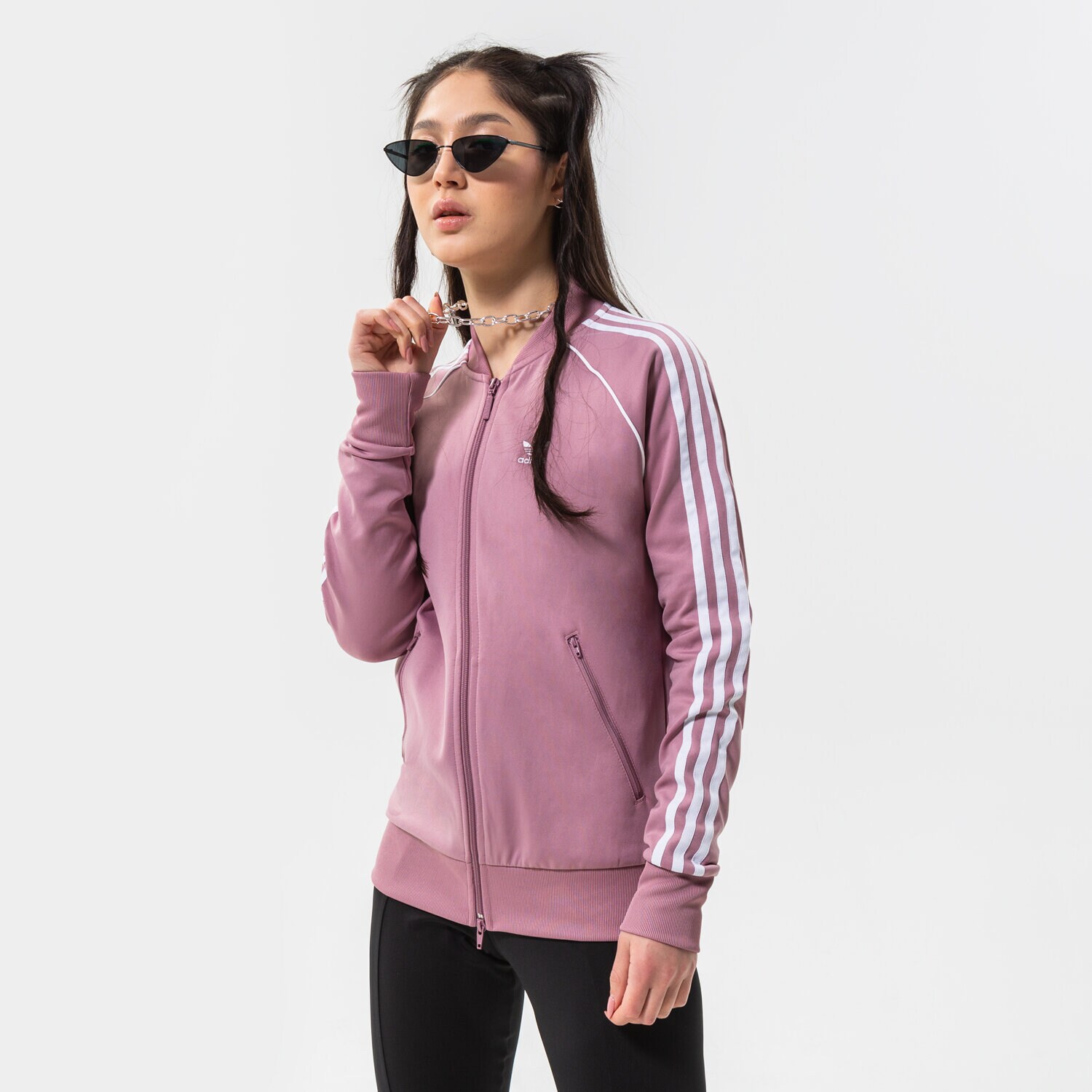 Ženske dukserice ADIDAS VESTA RASKOPČANA SST TRACKTOP PB HE9563 ružičasta