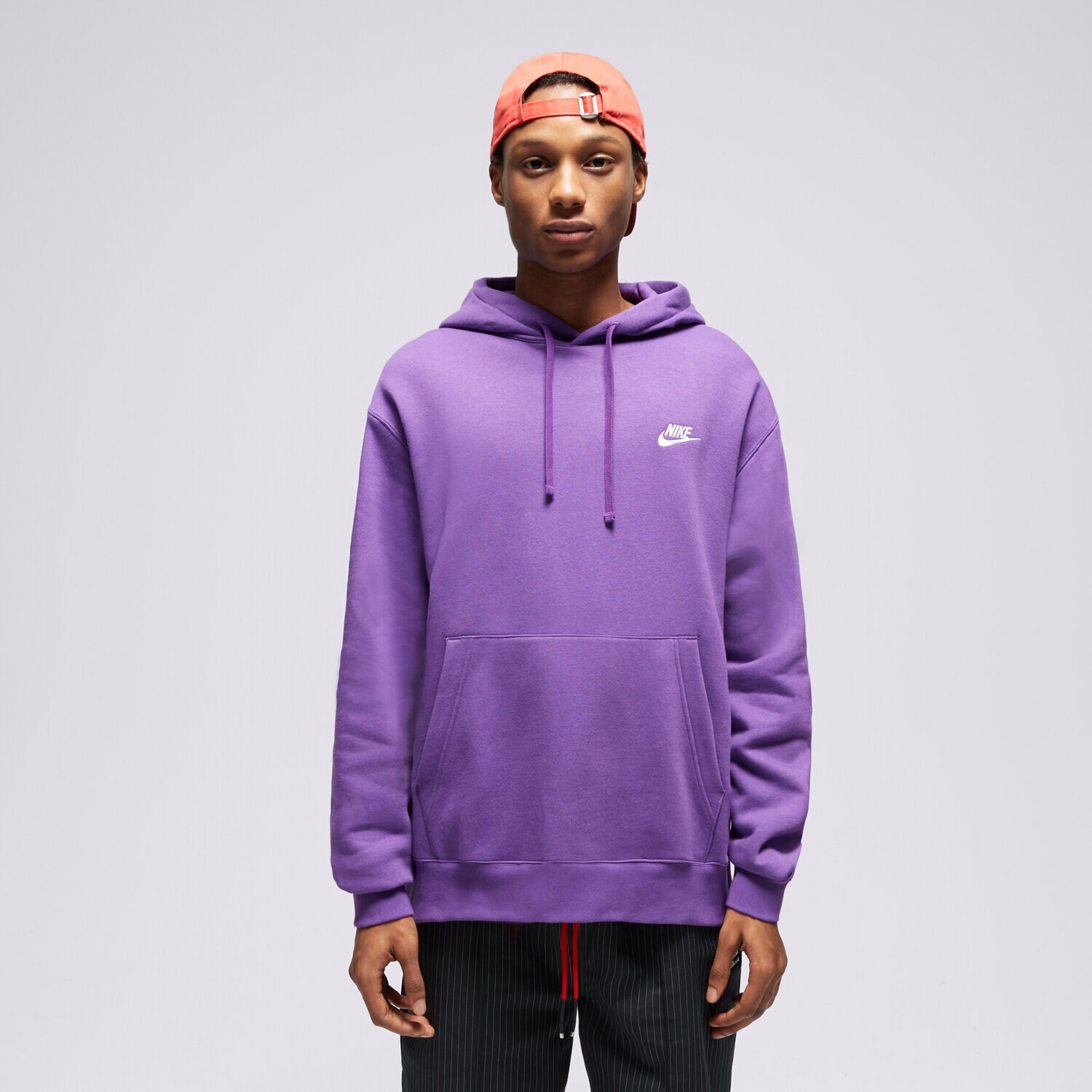 Muške dukserice NIKE VESTA S KAPULJAČOM SPORTSWEAR CLUB FLEECE BV2654-599 ljubičasta