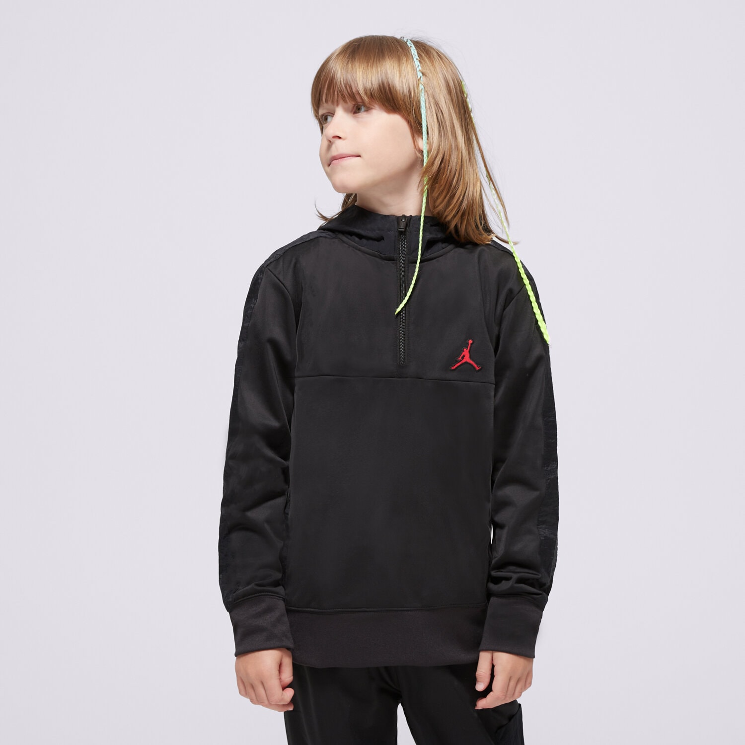 Dječje trenirke JORDAN KOMPLET WVN PNL CRGO OH SUIT BLK/RED B 95D036-023 crna