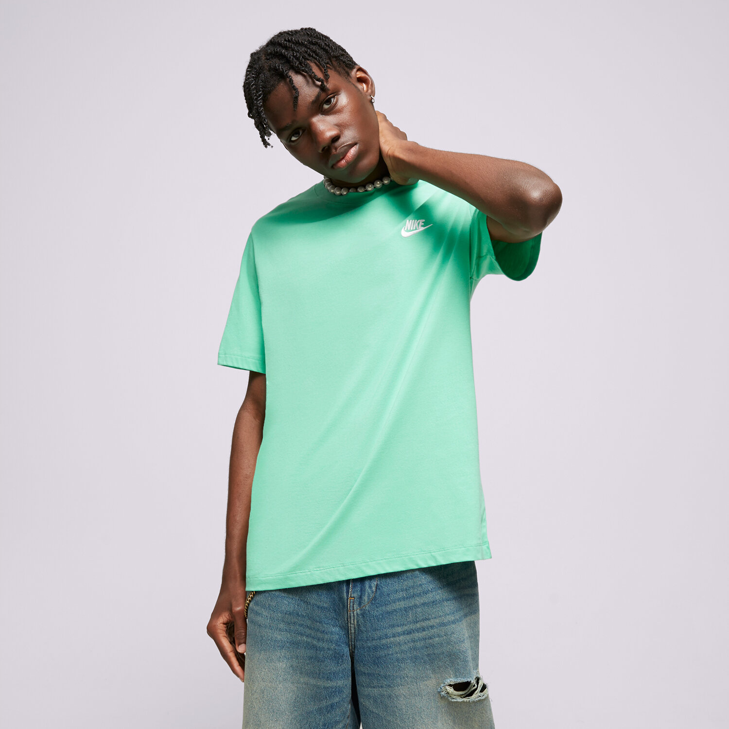 Muške majice NIKE T-SHIRT SS NIKE SPORTSWEAR CLUB AR4997-363 zelena