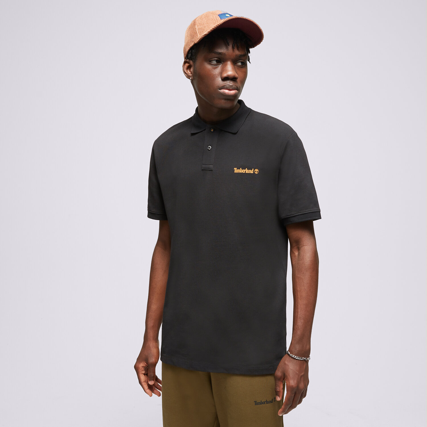 Muške majice TIMBERLAND T-SHIRT SMALL LOGO PRINT POLO (REGULAR) TB0A5PGC0011 crna